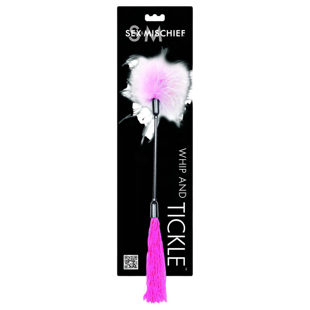 S&M - ostor és cirógató egyben (pink-fehér) S&M - ostor és cirógató egyben (pink-fehér)