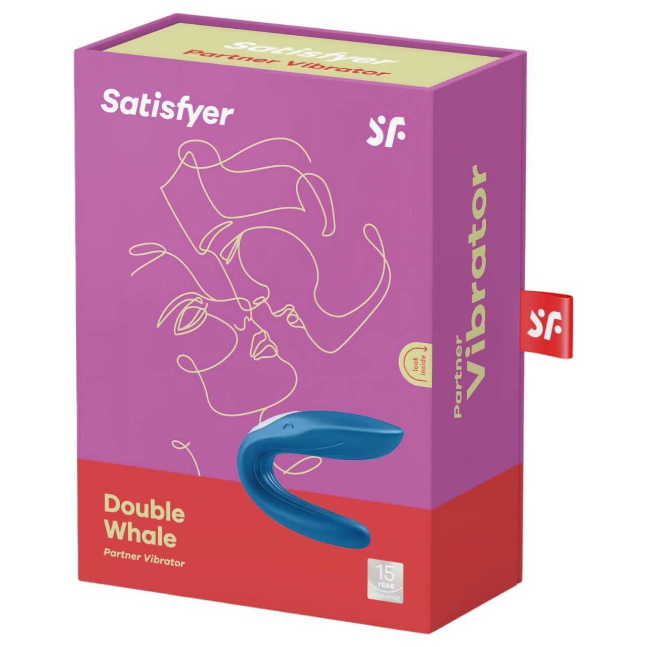 Satisfyer Double Whale - két-motoros párvibrátor (kék)