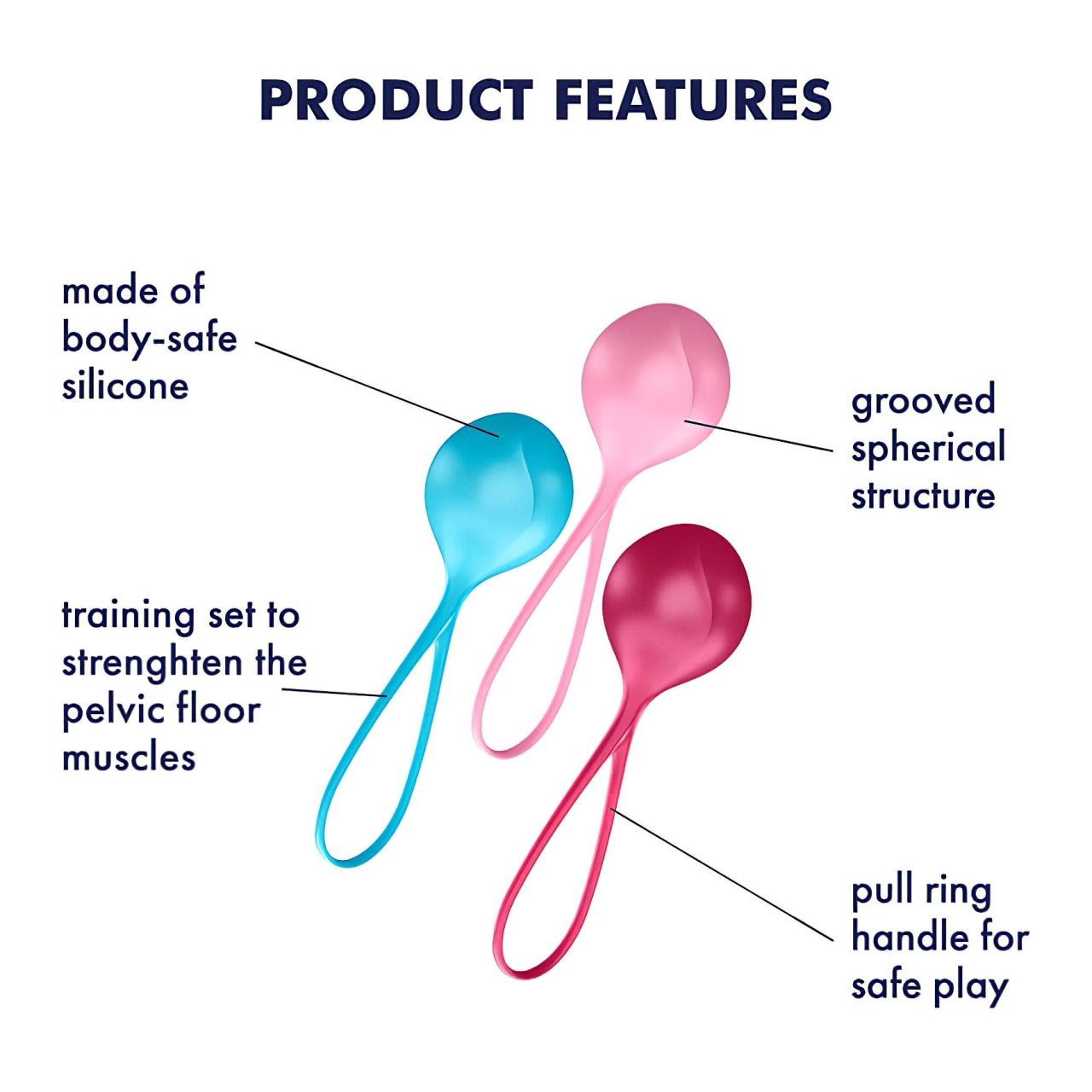 Satisfyer Strengthening Balls - gésagolyó szett (3 részes)