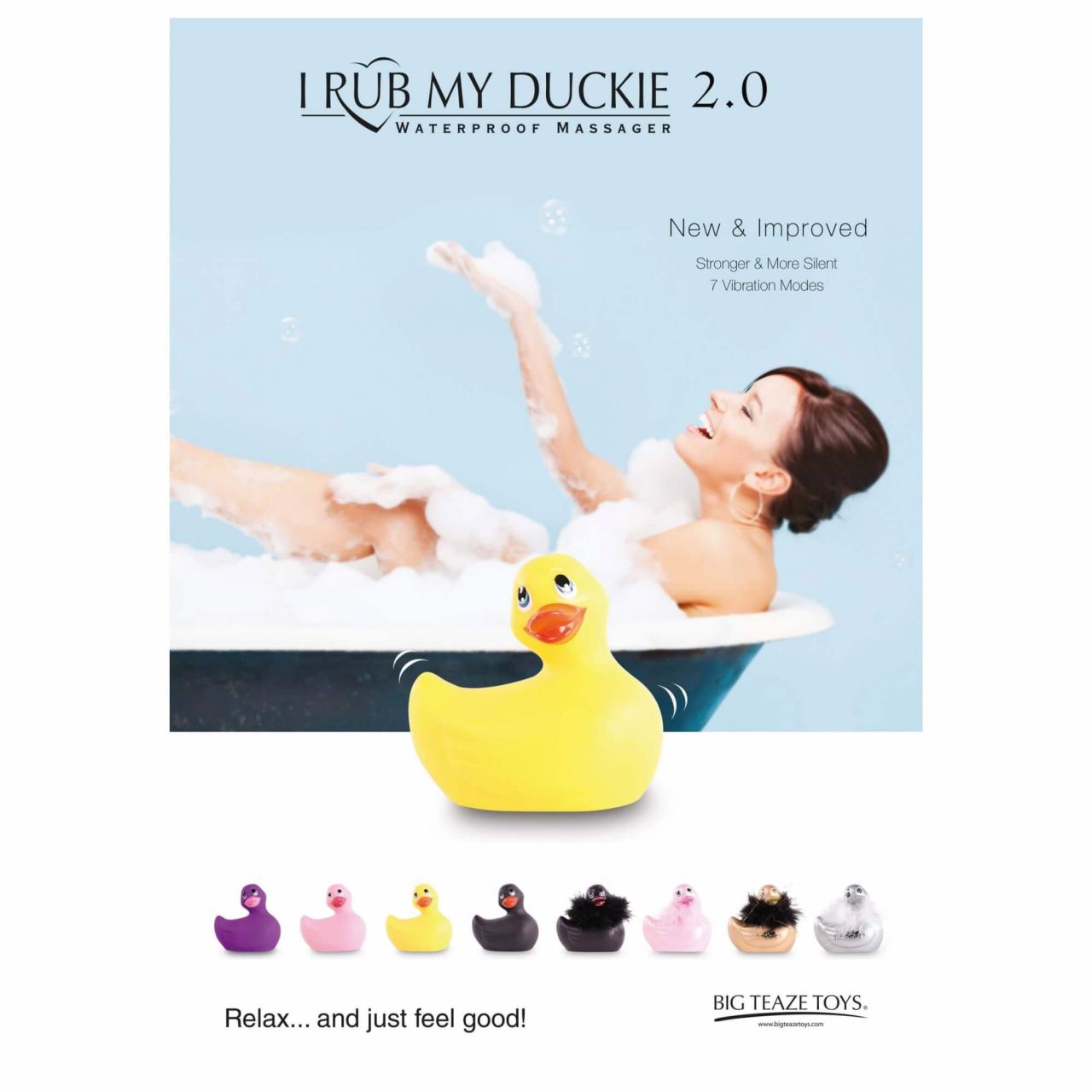 My Duckie Classic 2.0 - játékos kacsa vízálló csiklóvibrátor (fekete)