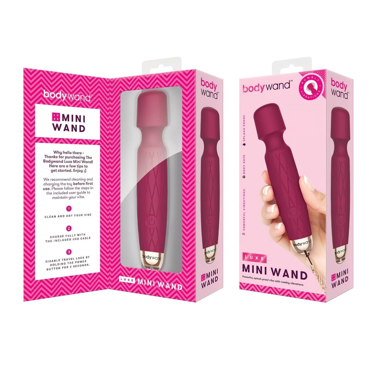 Bodywand Luxe - akkus, mini masszírozó vibrátor (rózsaszín) Bodywand Luxe - akkus, mini masszírozó vibrátor (rózsaszín)
