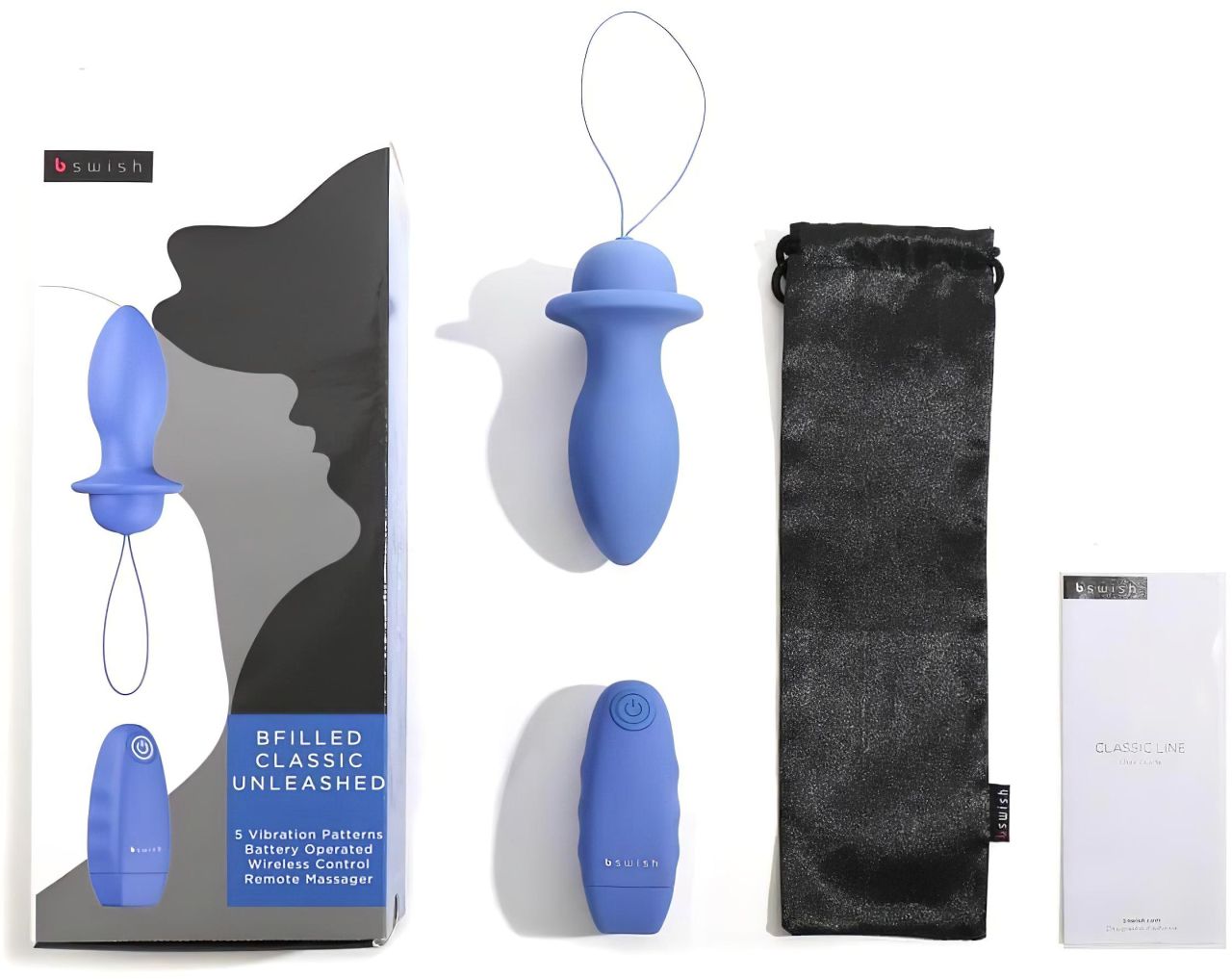 / B SWISH Bfilled Classic - rádiós anál vibrátor (kék) / B SWISH Bfilled Classic - rádiós anál vibrátor (kék)