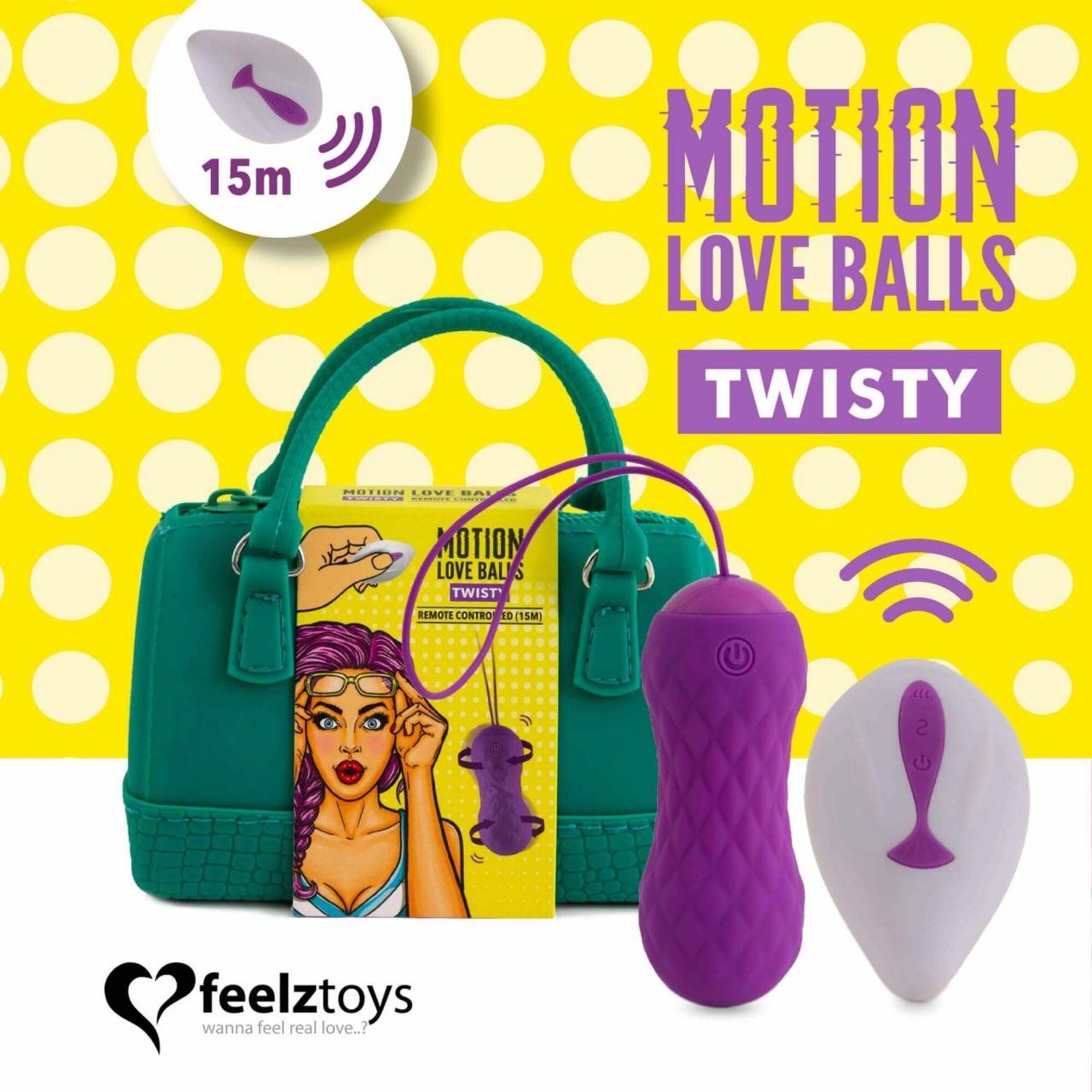 FEELZTOYS Twisty - rádiós, vízálló, forgó vibrációs tojás (lila)