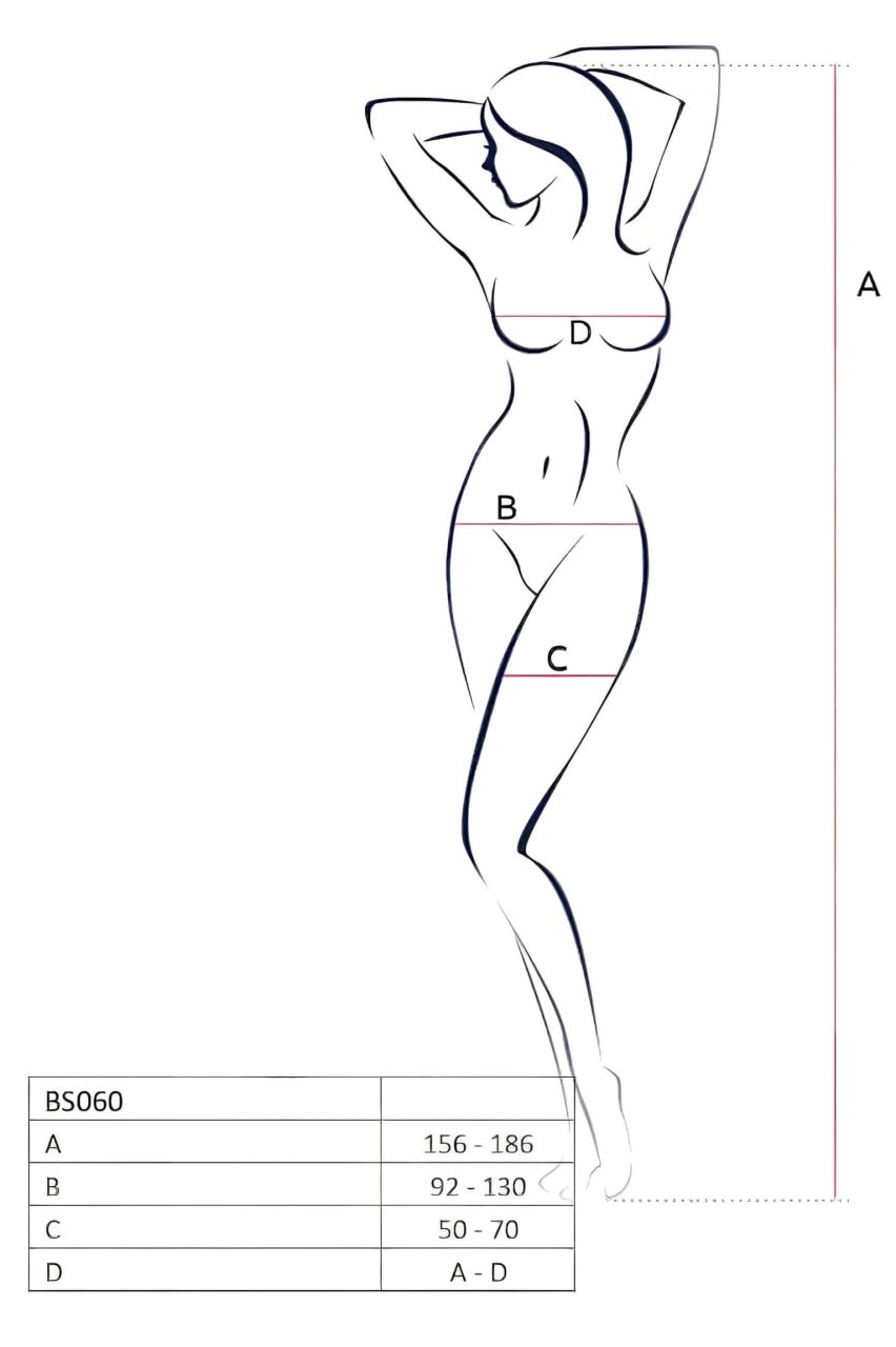 / Passion BS060 - rombusz mintás necc szett (fehér) - S-L / Passion BS060 - rombusz mintás necc szett (fehér) - S-L