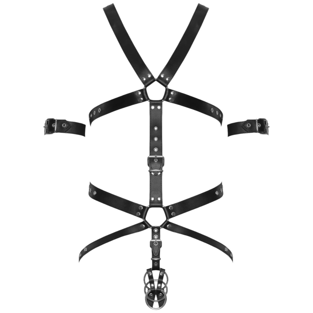 ZADO - pántos, bőr testhám body - férfiaknak ZADO - pántos, bőr testhám body - férfiaknak