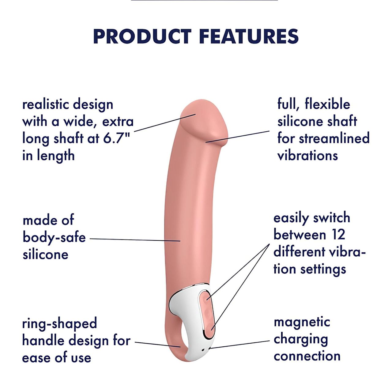 Satisfyer Master - vízálló, akkus vibrátor (natúr) Satisfyer Master - vízálló, akkus vibrátor (natúr)