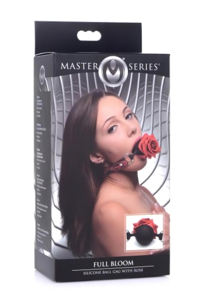 / Master Series - rózsás, szilikon szájpecek (piros) / Master Series - rózsás, szilikon szájpecek (piros)