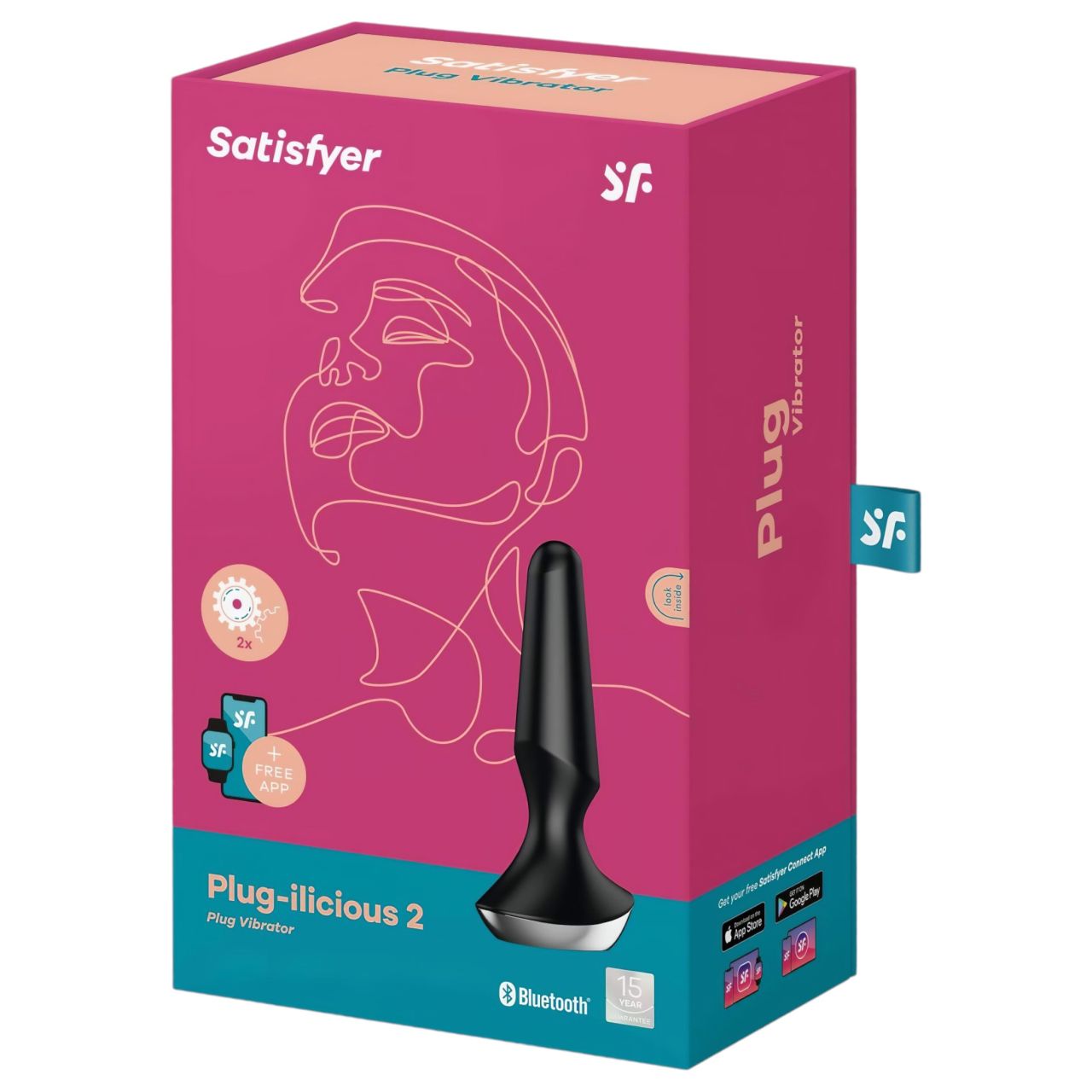 Satisfyer Plug-ilicious 2 - okos anál vibrátor (fekete)