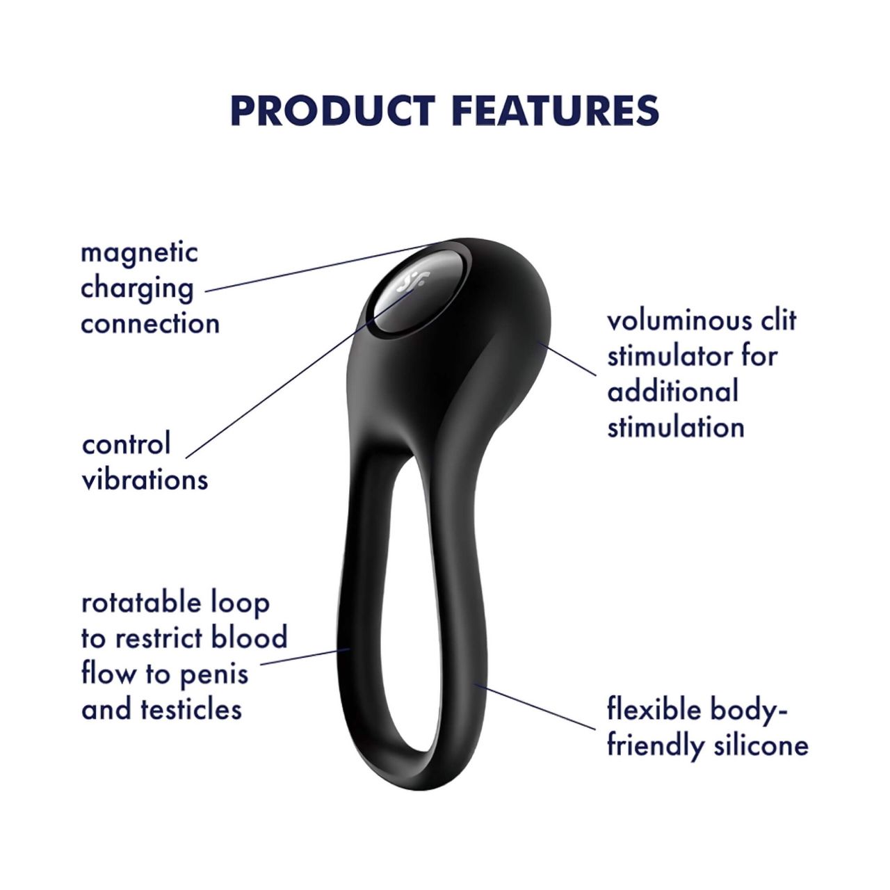 Satisfyer Majestic Duo - akkus, vízálló péniszgyűrű (fekete) Satisfyer Majestic Duo - akkus, vízálló péniszgyűrű (fekete)