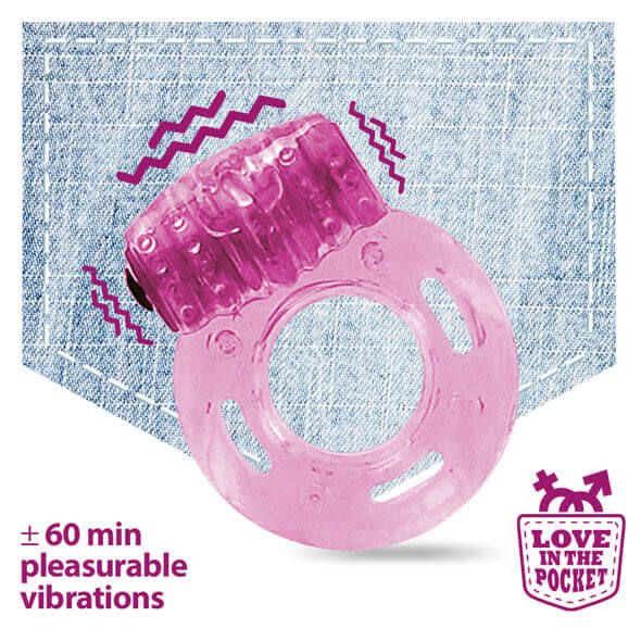 Love in the Pocket - egyszeri vibrációs péniszgyűrű (pink)