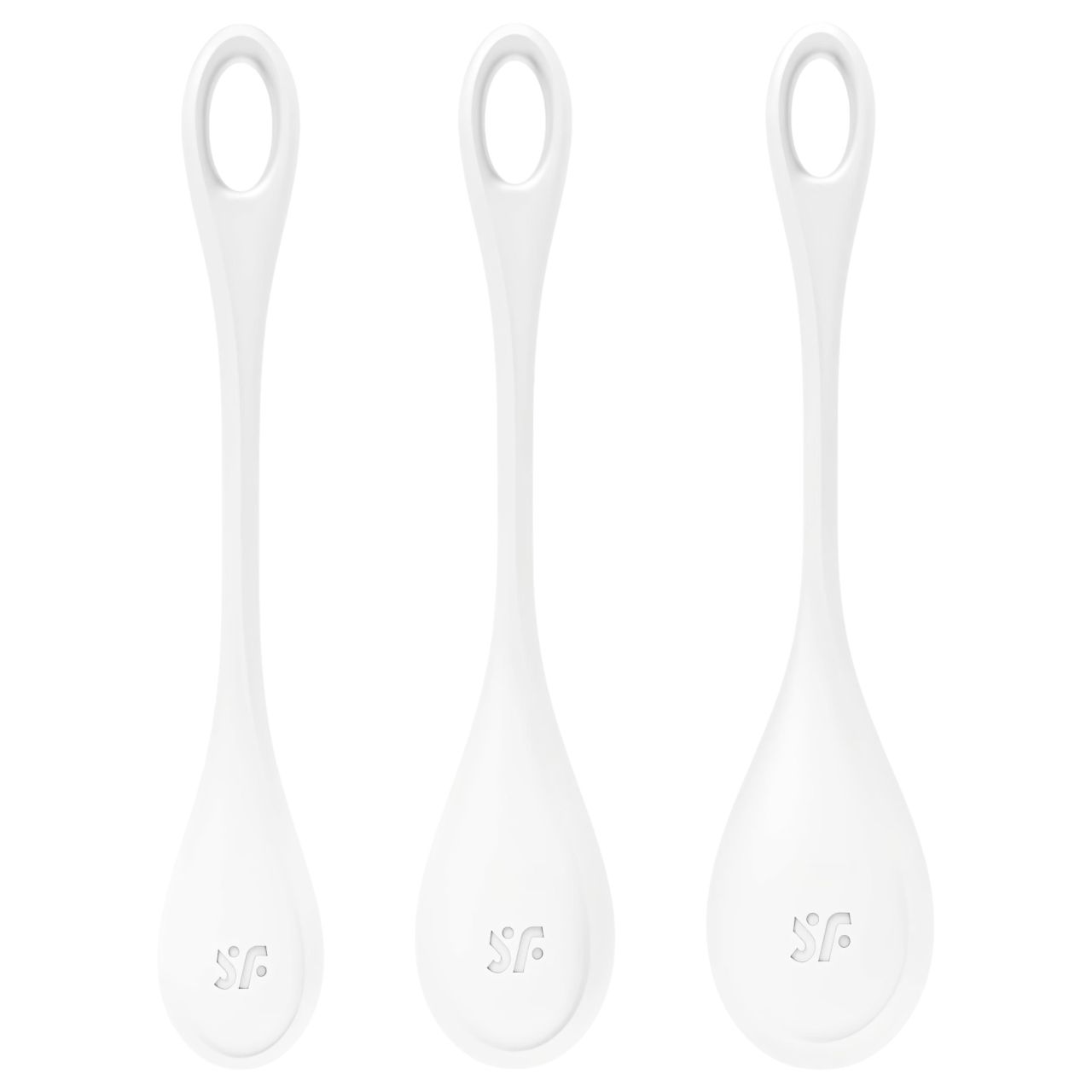 Satisfyer Yoni Power 1 - gésagolyó szett - fehér (3 részes)