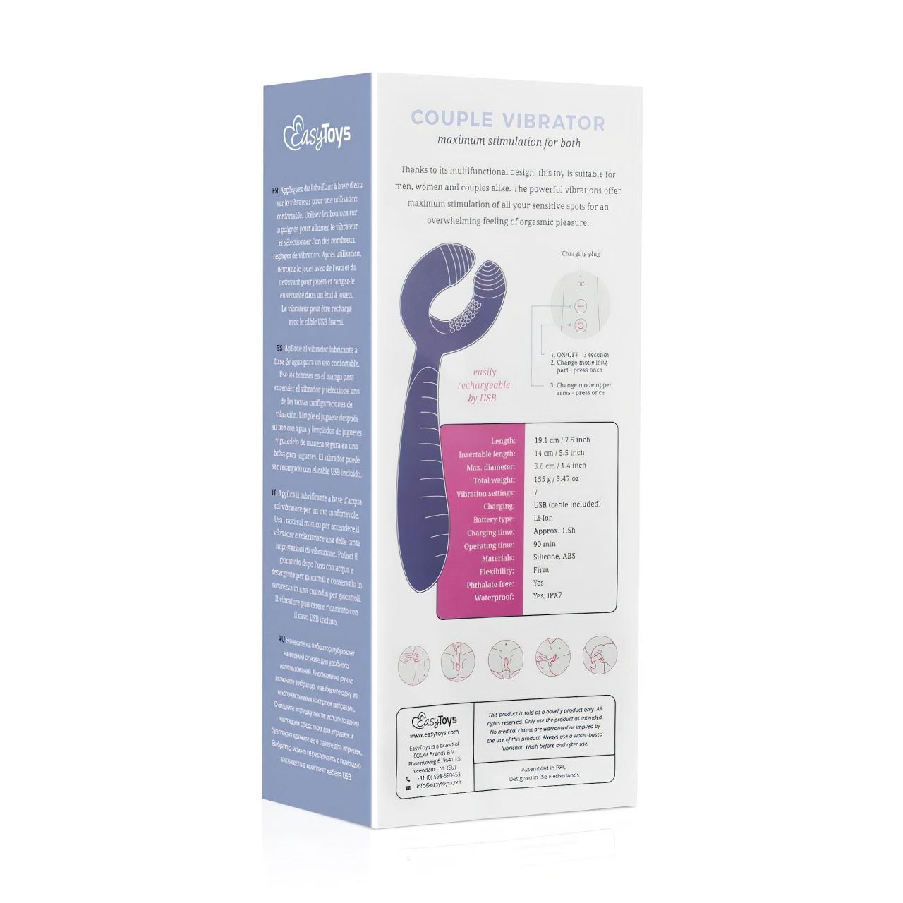 Easytoys Couple - akkus, vízálló párvibrátor (lila) Easytoys Couple - akkus, vízálló párvibrátor (lila)