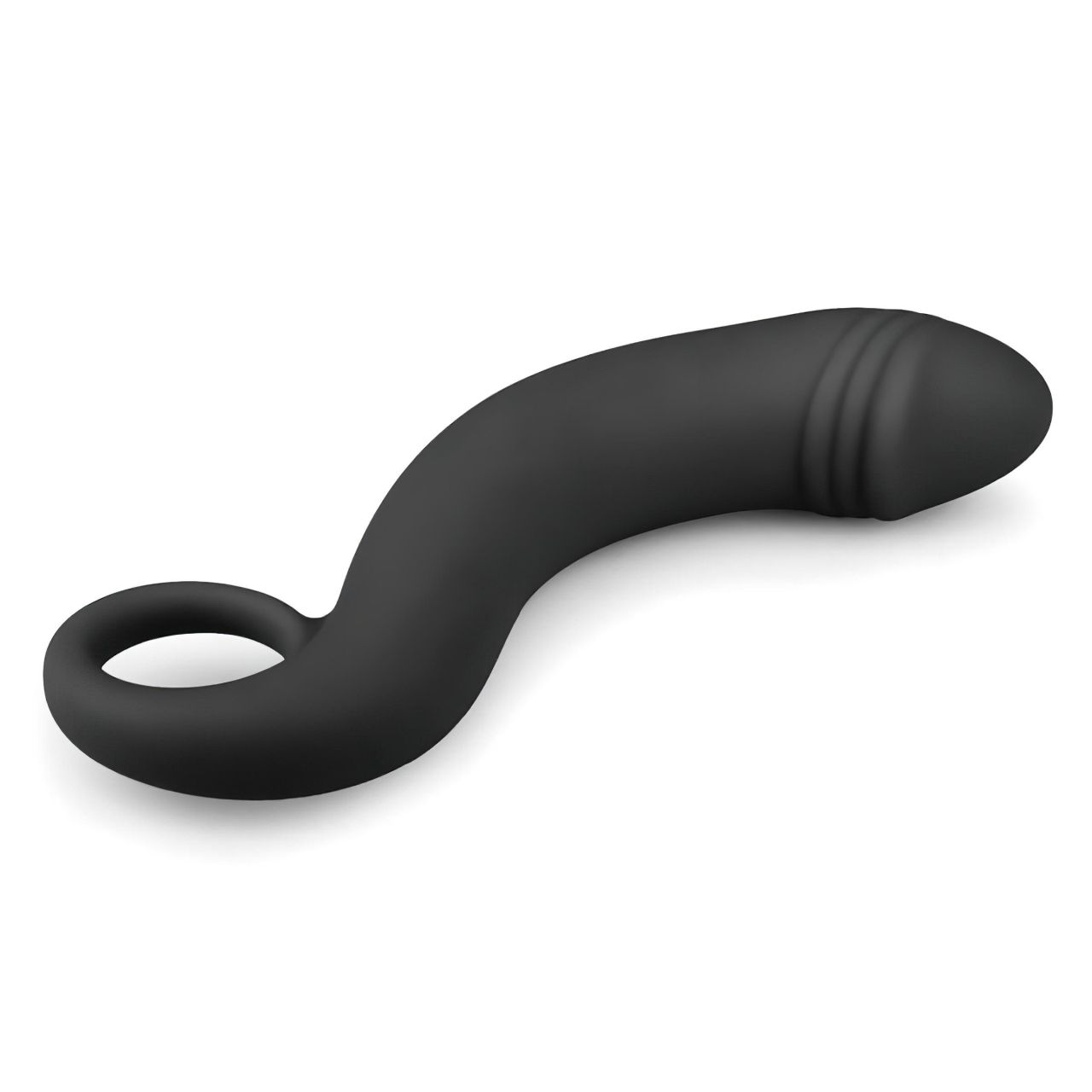 EasyToys Curved Dong - szilikon anál dildó (fekete)