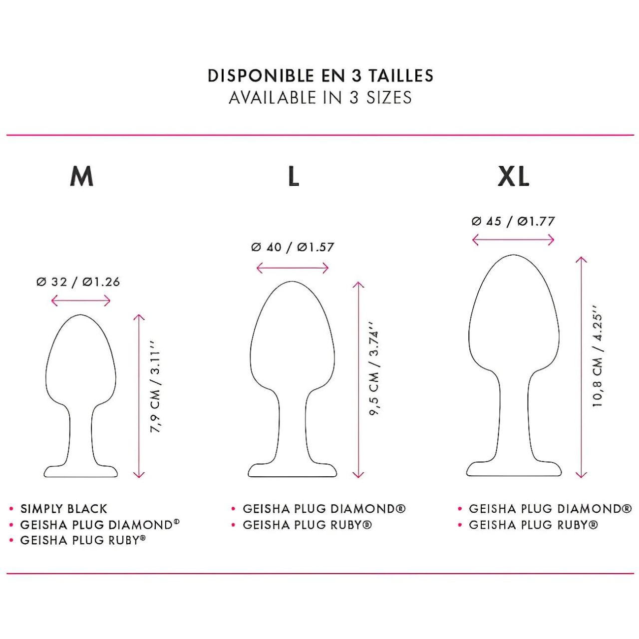 Dorcel Geisha Plug Ruby XL - pink köves anál plug (fekete) Dorcel Geisha Plug Ruby XL - pink köves anál plug (fekete)