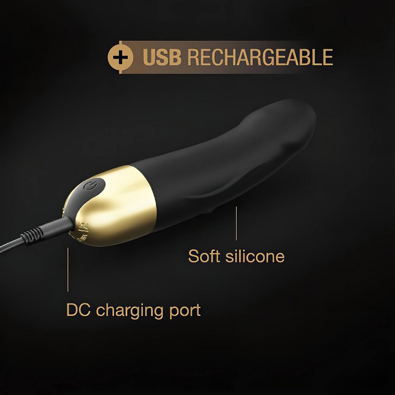 Dorcel Real Vibration S 2.0 - akkus vibrátor (fekete-arany) Dorcel Real Vibration S 2.0 - akkus vibrátor (fekete-arany)