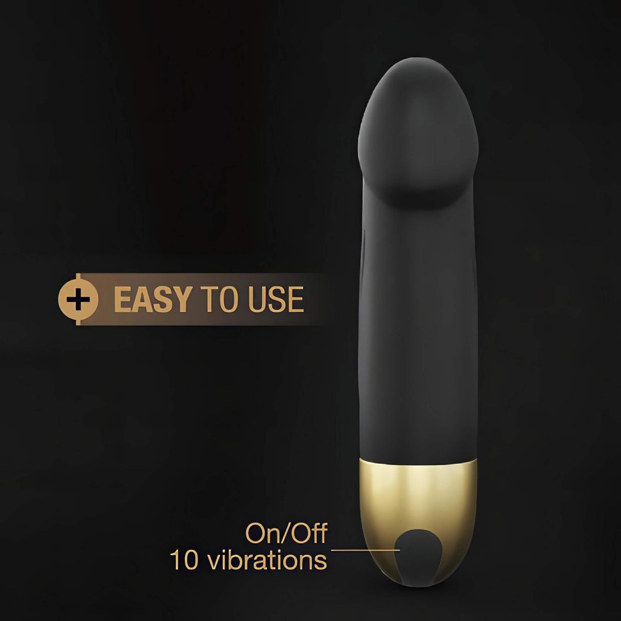 Dorcel Real Vibration S 2.0 - akkus vibrátor (fekete-arany) Dorcel Real Vibration S 2.0 - akkus vibrátor (fekete-arany)