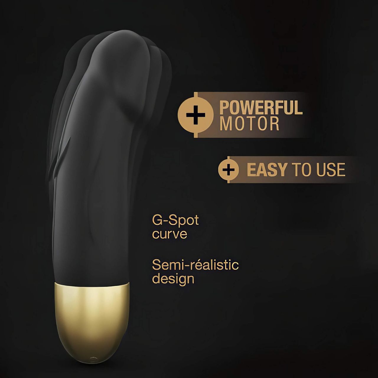 Dorcel Real Vibration S 2.0 - akkus vibrátor (fekete-arany) Dorcel Real Vibration S 2.0 - akkus vibrátor (fekete-arany)