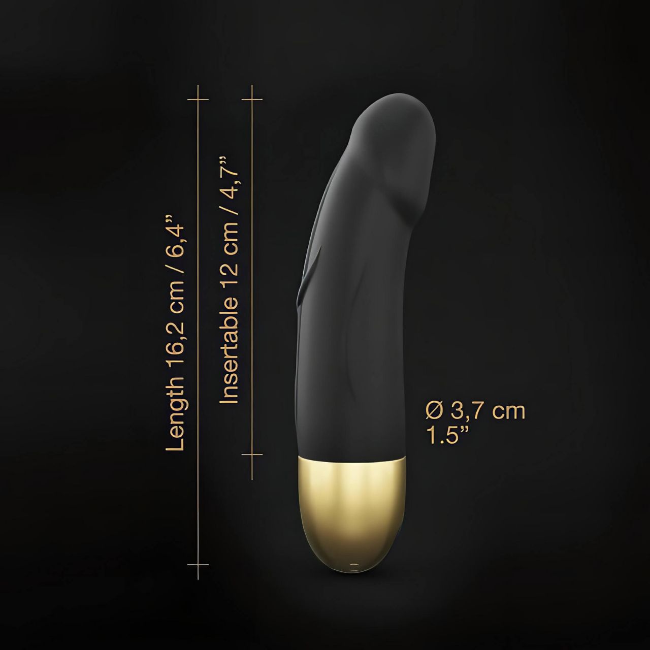 Dorcel Real Vibration S 2.0 - akkus vibrátor (fekete-arany) Dorcel Real Vibration S 2.0 - akkus vibrátor (fekete-arany)