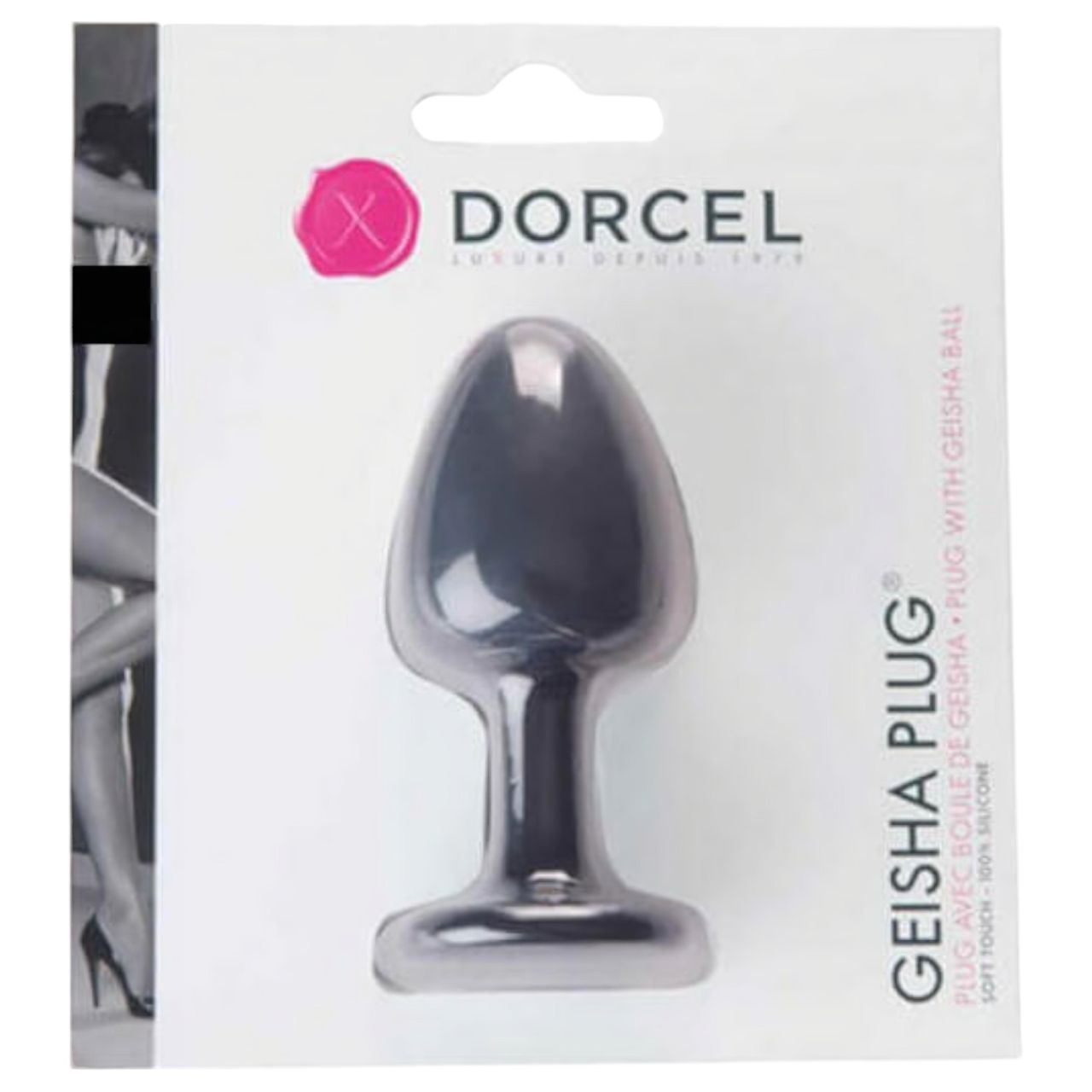 Dorcel Geisha Plug M - golyós anál dildó (fekete)