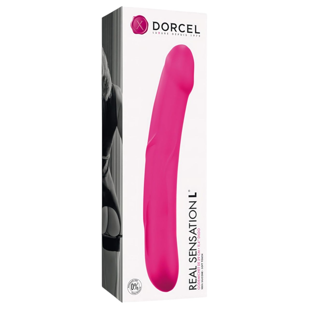 Dorcel Real Sensation L - szilikon dildó (magenta)