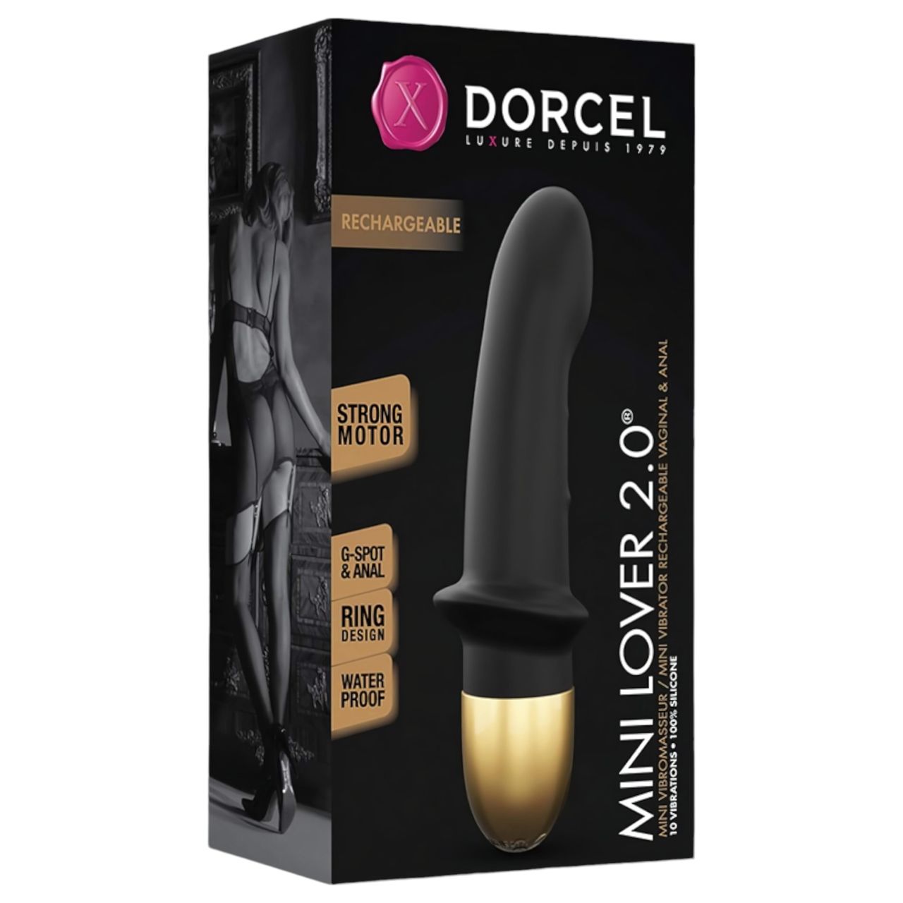 Dorcel Mini Lover 2.0 - akkus, G-pont vibrátor (fekete-arany) Dorcel Mini Lover 2.0 - akkus, G-pont vibrátor (fekete-arany)