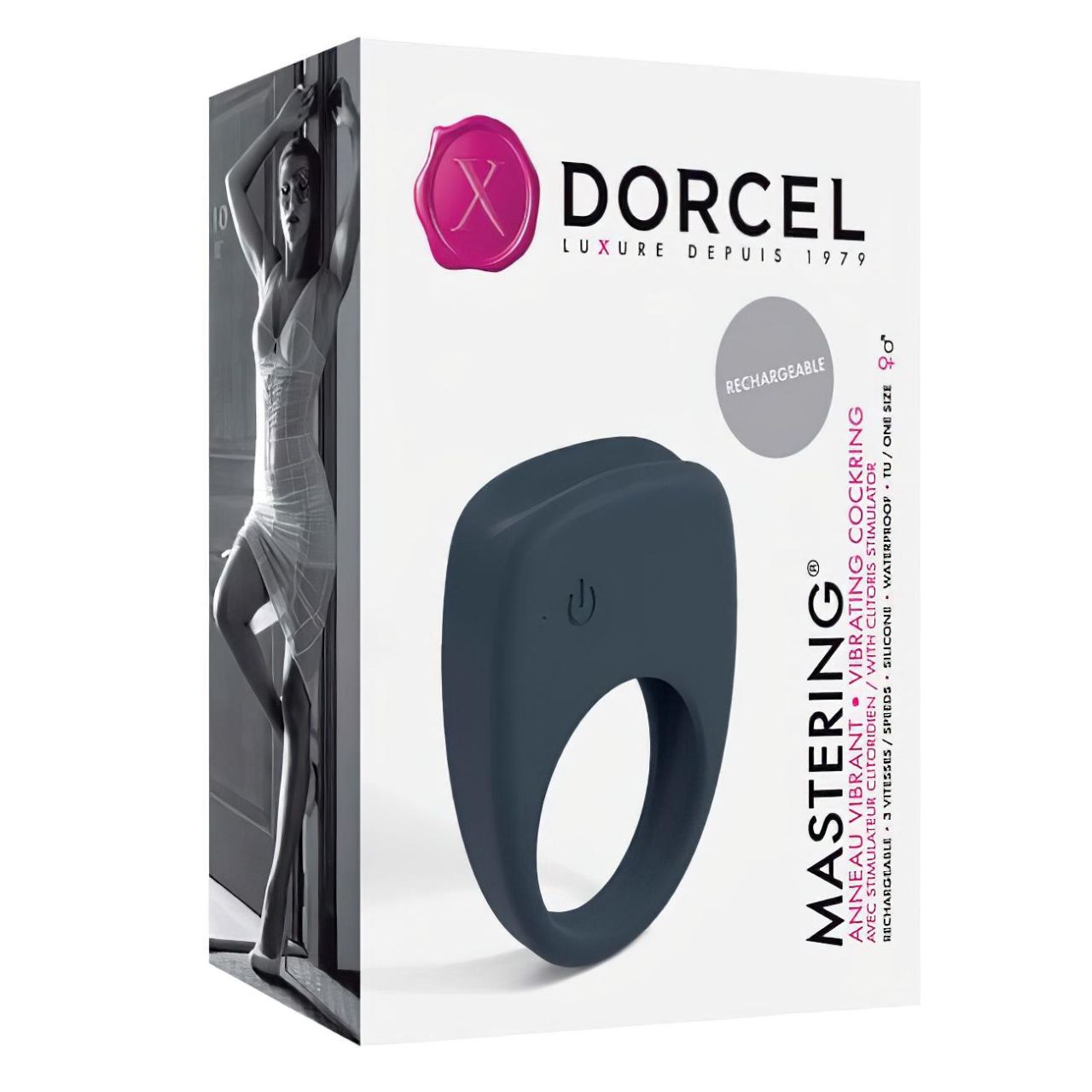 Dorcel Mastering - akkus, vibrációs péniszgyűrű (szürke)