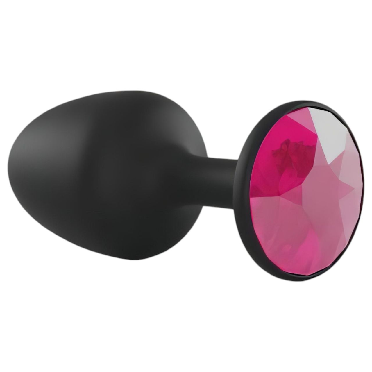 Dorcel Geisha Plug Ruby M - pink köves anál plug (fekete) Dorcel Geisha Plug Ruby M - pink köves anál plug (fekete)