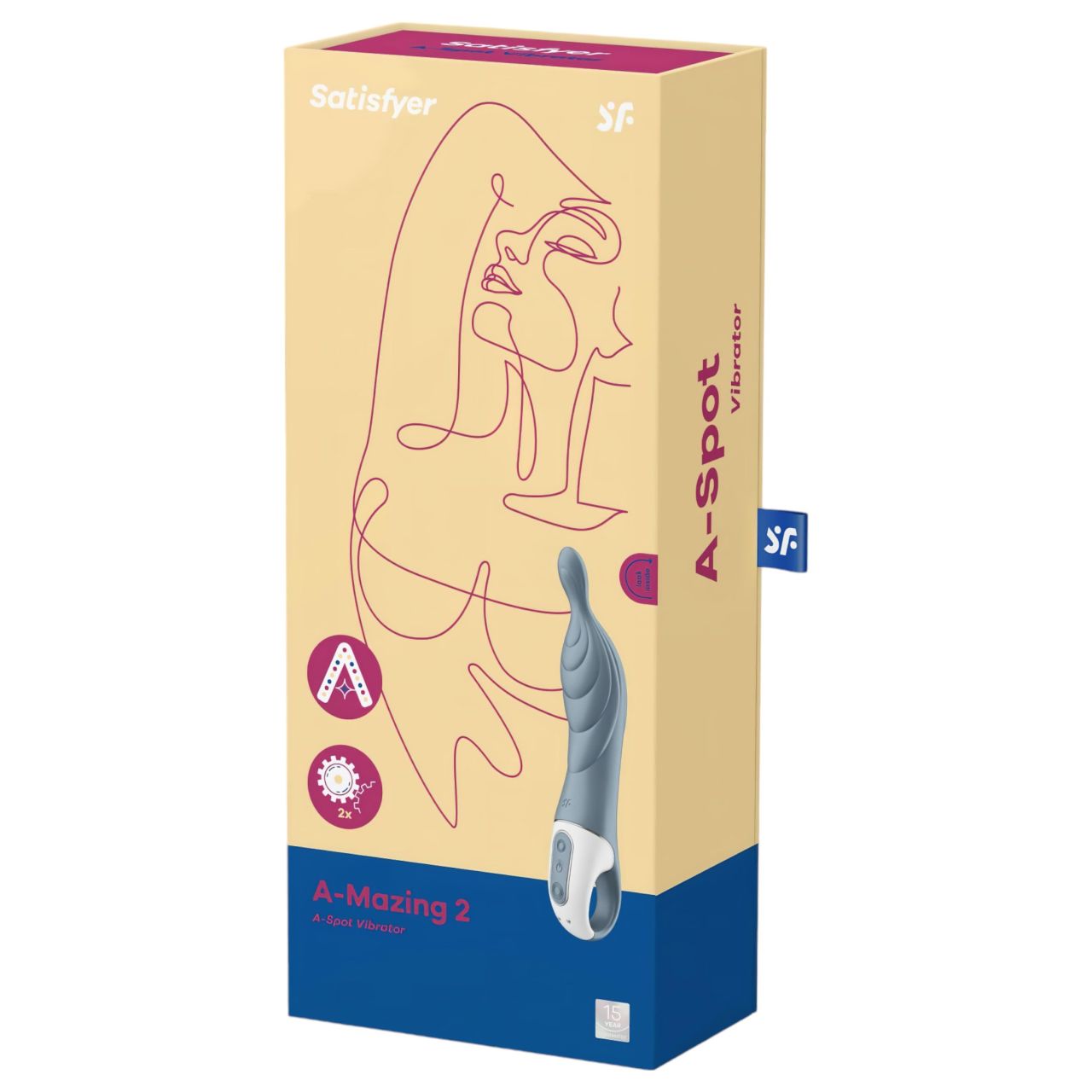 / Satisfyer A-Mazing 2 - akkus, A-pont vibrátor (szürke) / Satisfyer A-Mazing 2 - akkus, A-pont vibrátor (szürke)