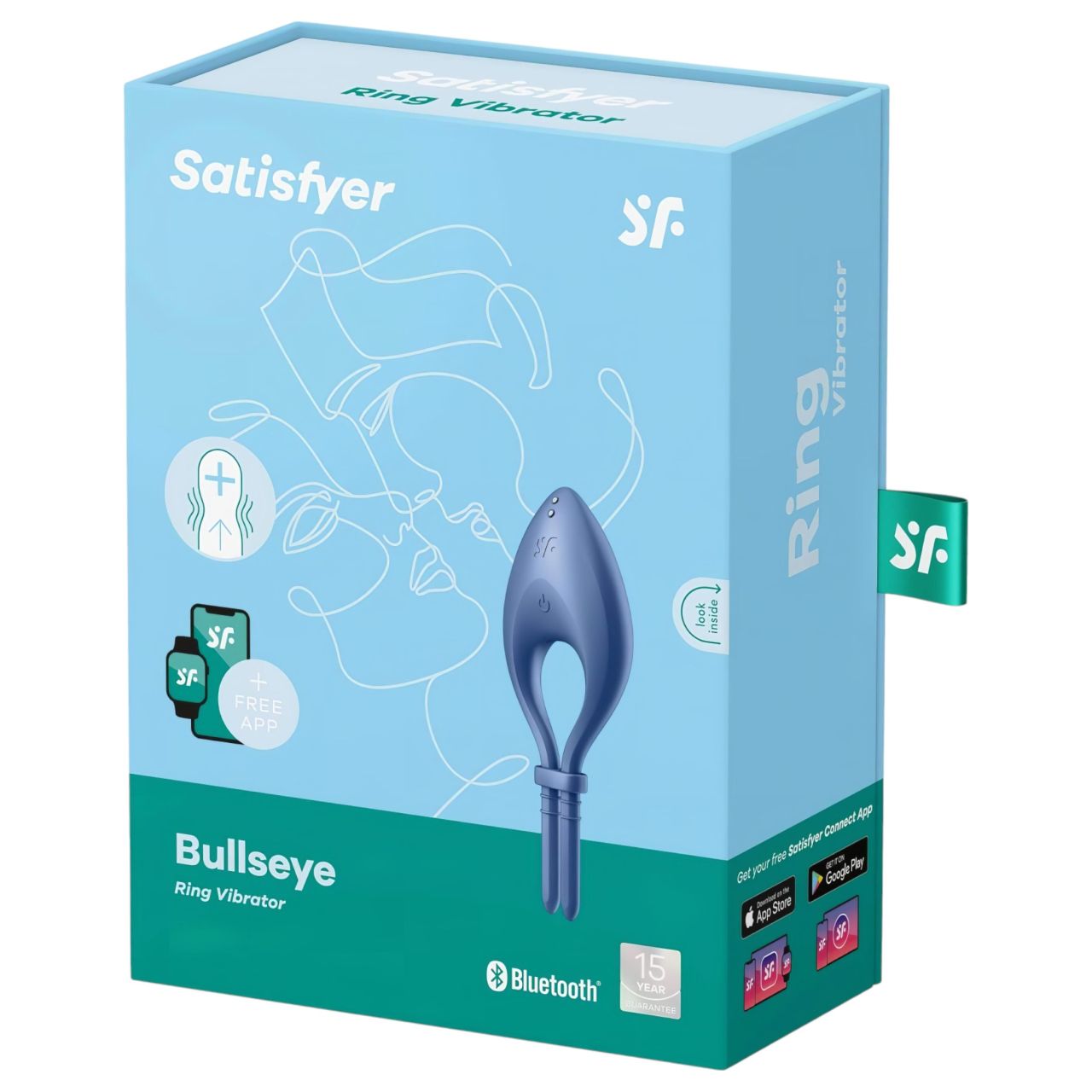 Satisfyer Bullseye - okos vibrációs péniszgyűrű (kék) Satisfyer Bullseye - okos vibrációs péniszgyűrű (kék)
