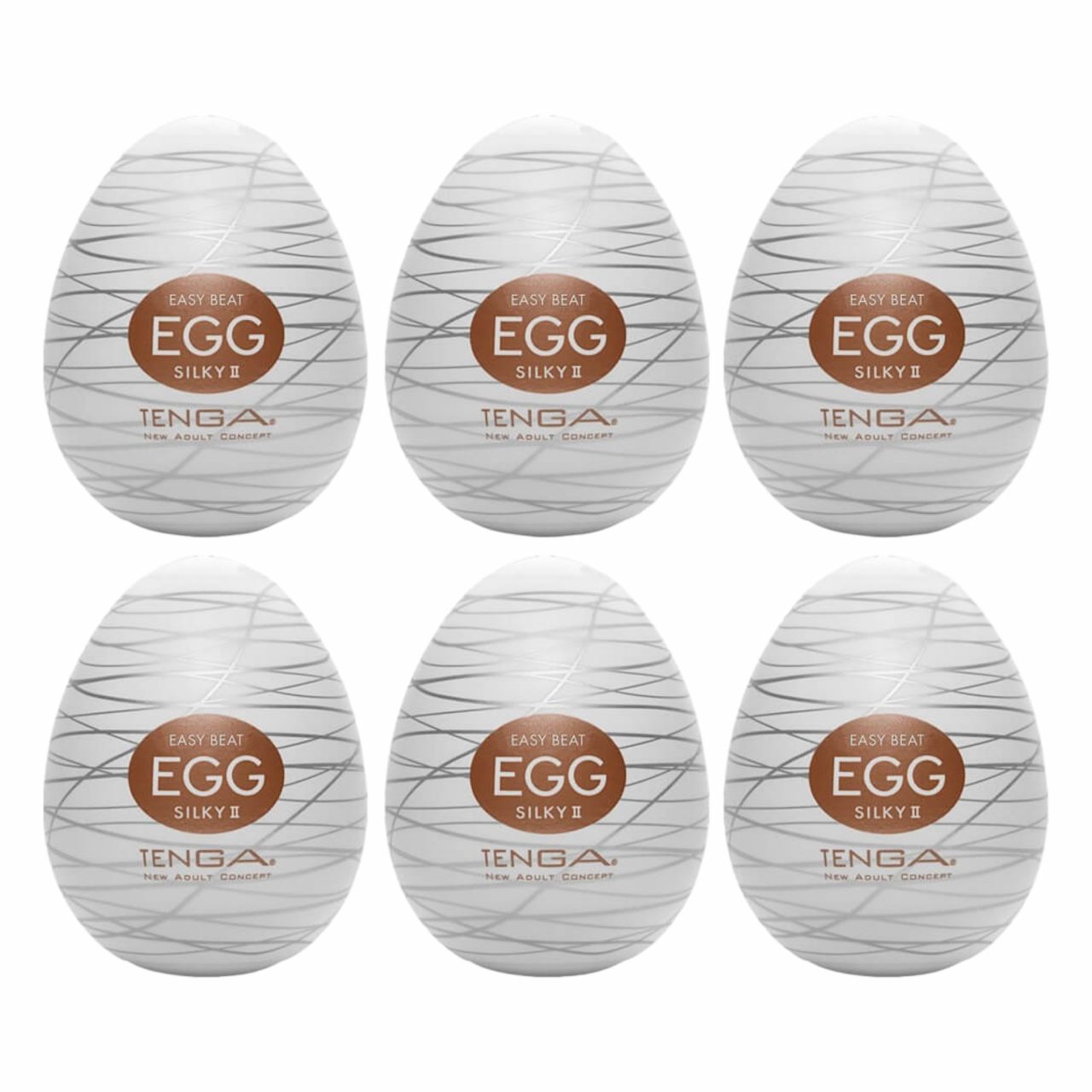 TENGA Egg Silky II - maszturbációs tojás (6db)