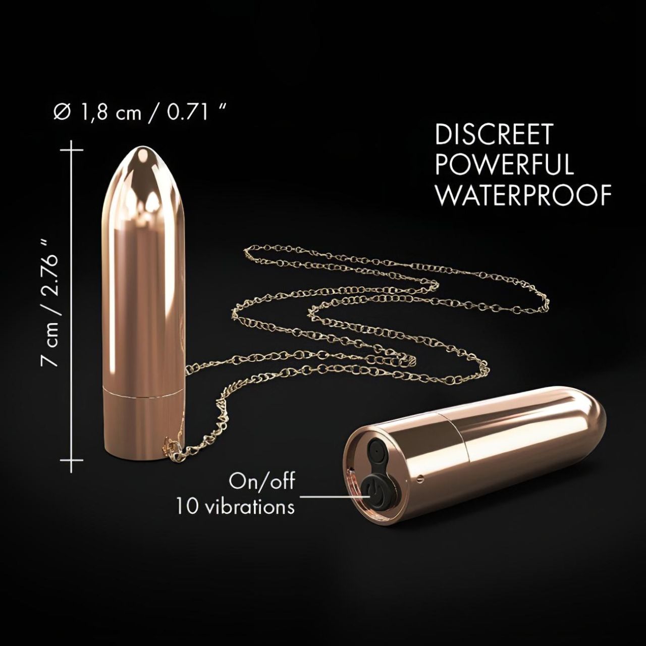 / Dorcel - akkus, vízálló vibrátor nyaklánc (rosegold) / Dorcel - akkus, vízálló vibrátor nyaklánc (rosegold)