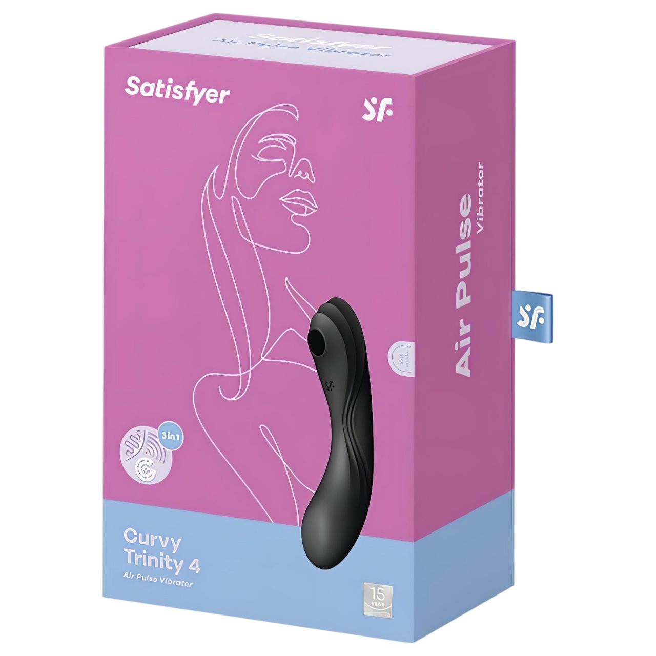 Satisfyer Curvy Trinity 4 - léghullámos 2in1 vibrátor (fekete) Satisfyer Curvy Trinity 4 - léghullámos 2in1 vibrátor (fekete)