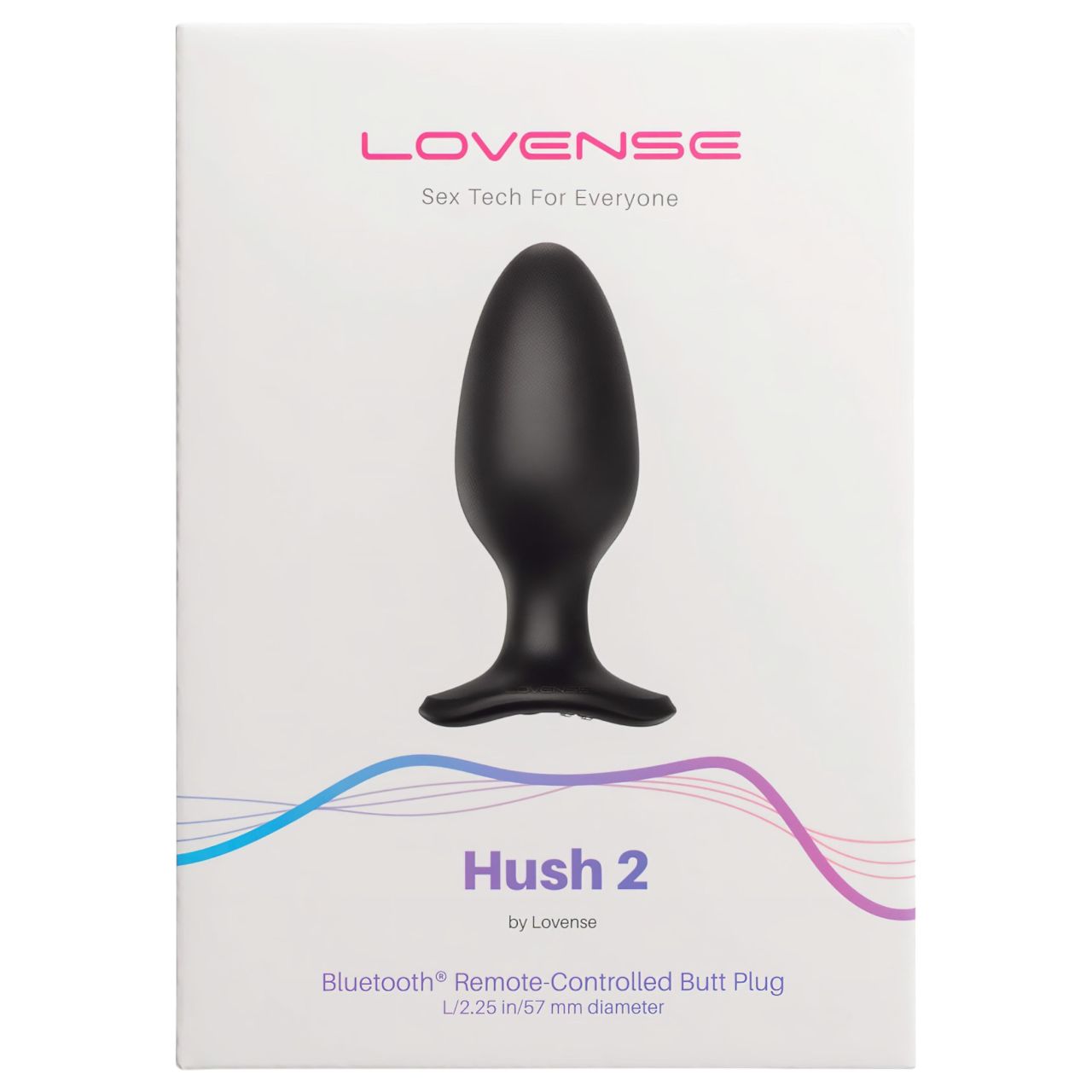 LOVENSE Hush 2 L - akkus kis anál vibrátor (57mm) - fekete