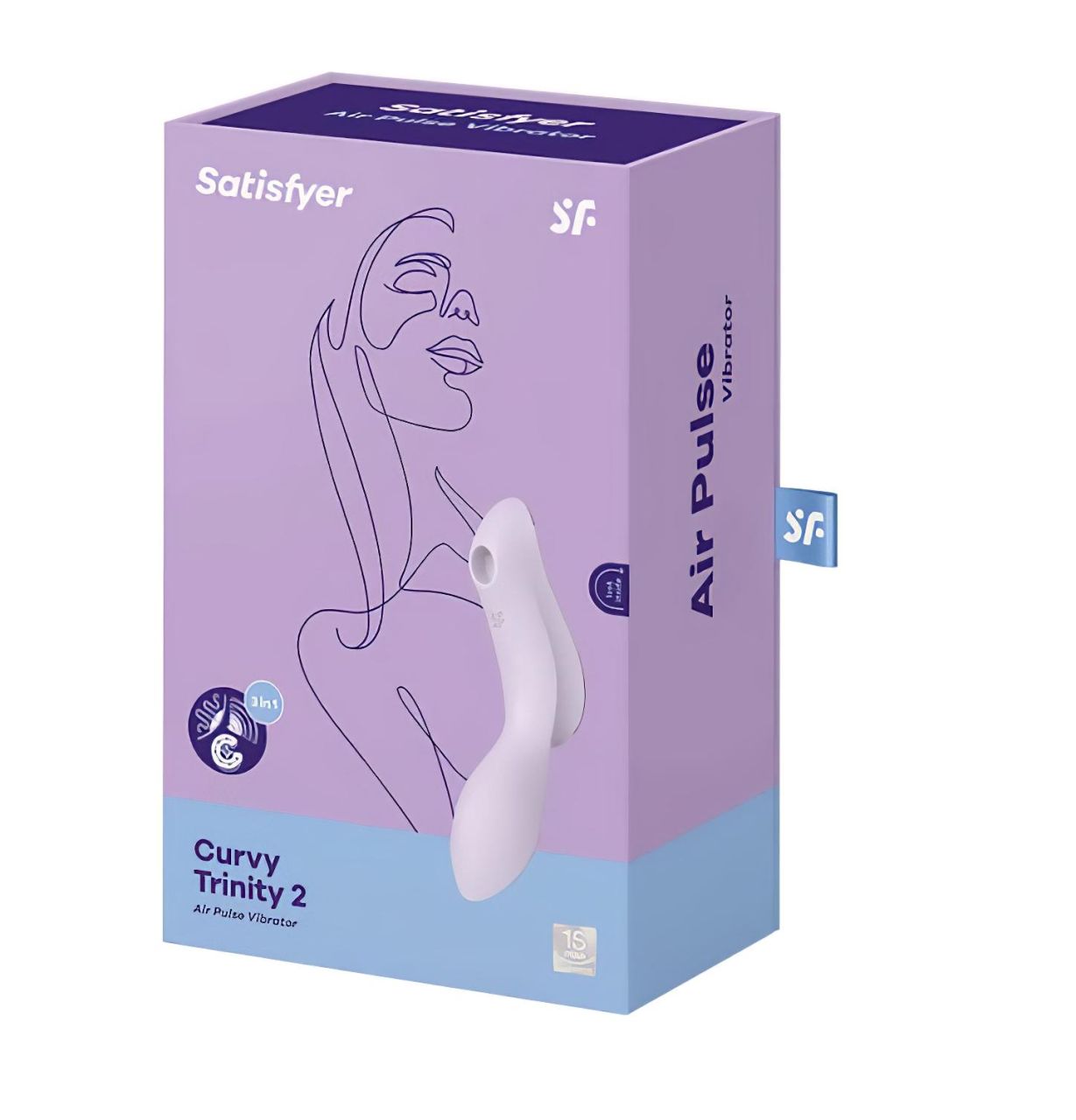 Satisfyer Curvy Trinity 2 - akkus léghullámos 2in1 vibrátor (lila)