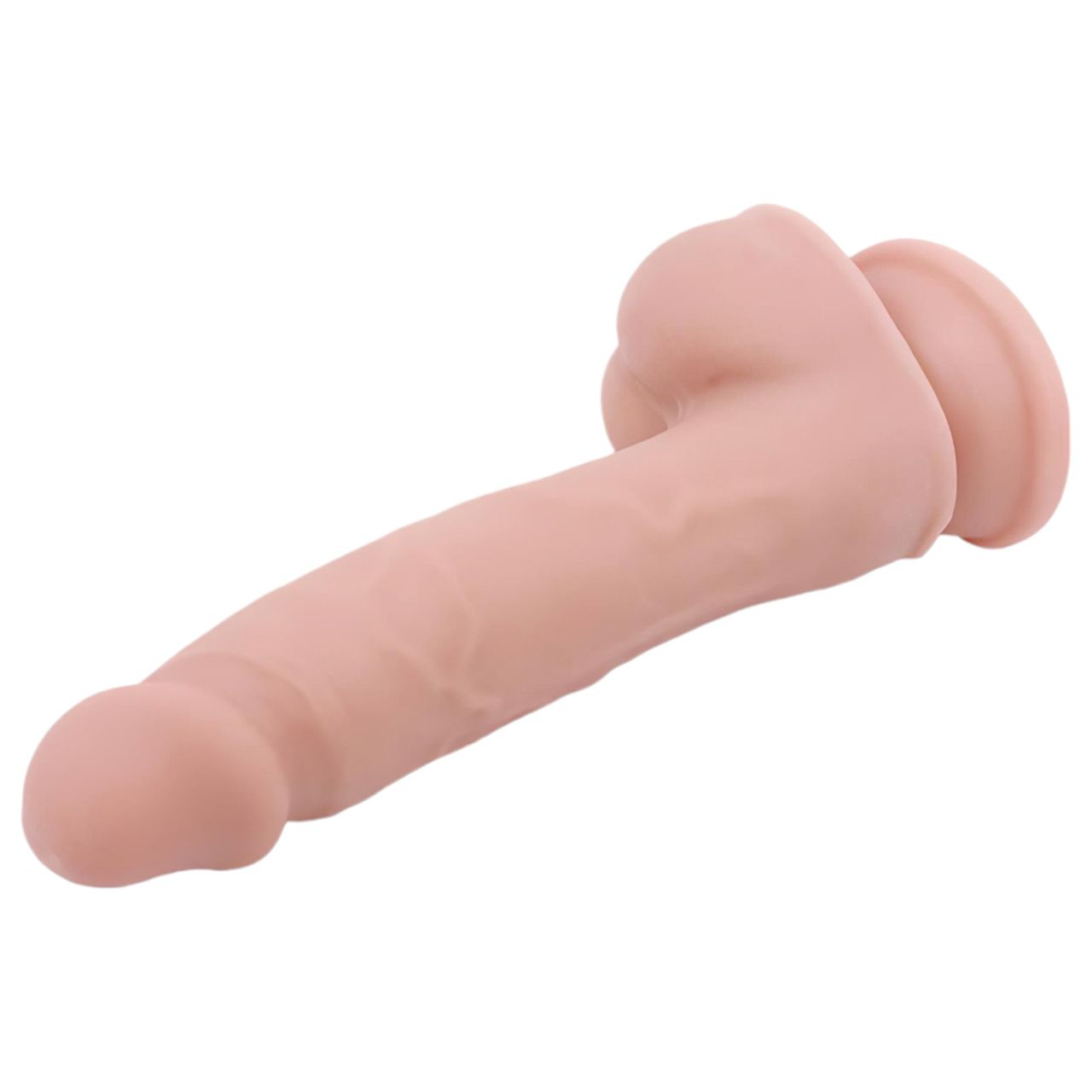 Mr. Dixx 7.6 - tapadótalpas, herés dildó - natúr (19,5cm)