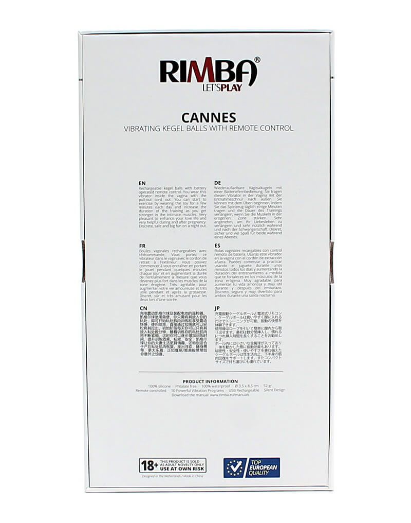 Rimba Cannes - akkus, rádiós vibrációs tojás (fekete)