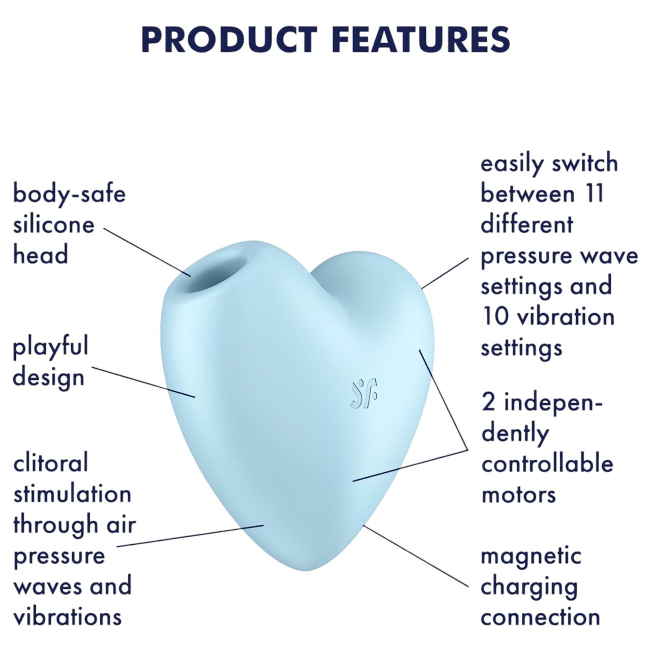 Satisfyer Cutie Heart - akkus léghullámos csikló vibrátor (kék) Satisfyer Cutie Heart - akkus léghullámos csikló vibrátor (kék)
