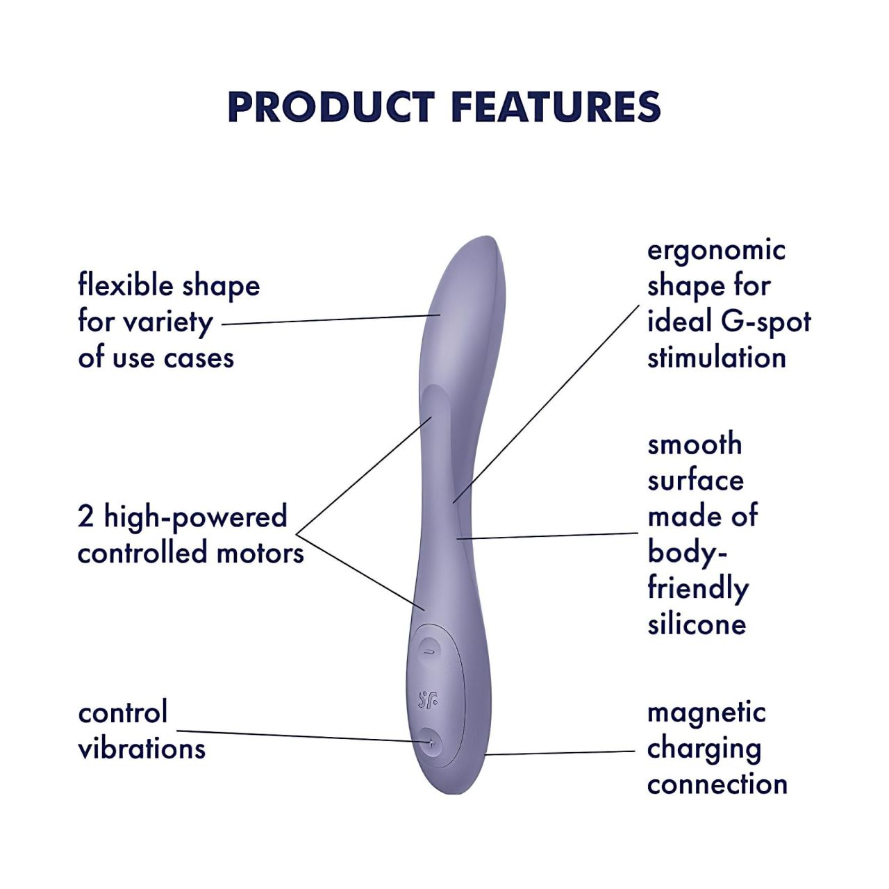 Satisfyer G-spot Flex 2 - akkus, vízálló G-pont vibrátor (viola)