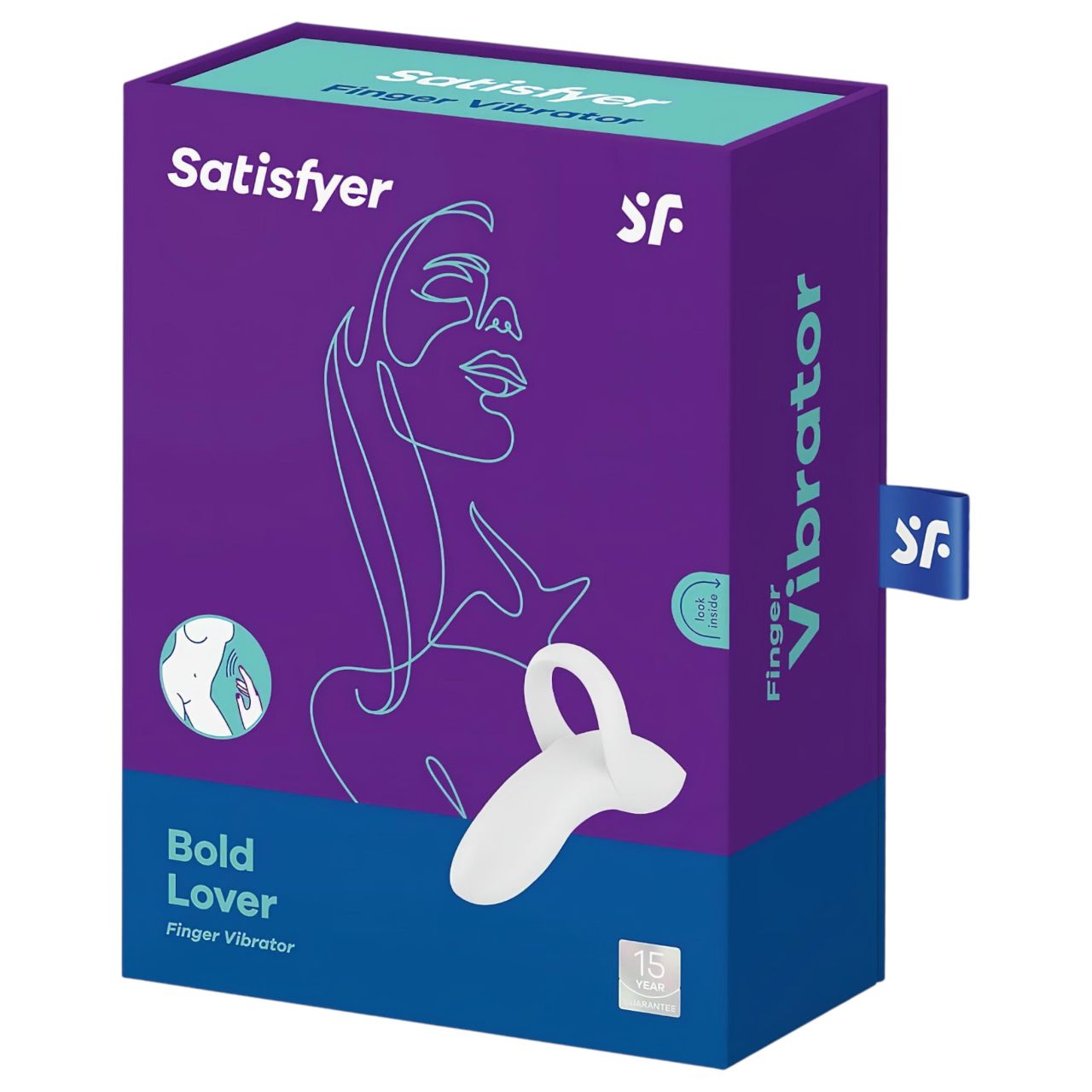 Satisfyer Bold Lover - akkus, vízálló ujj vibrátor (fehér)