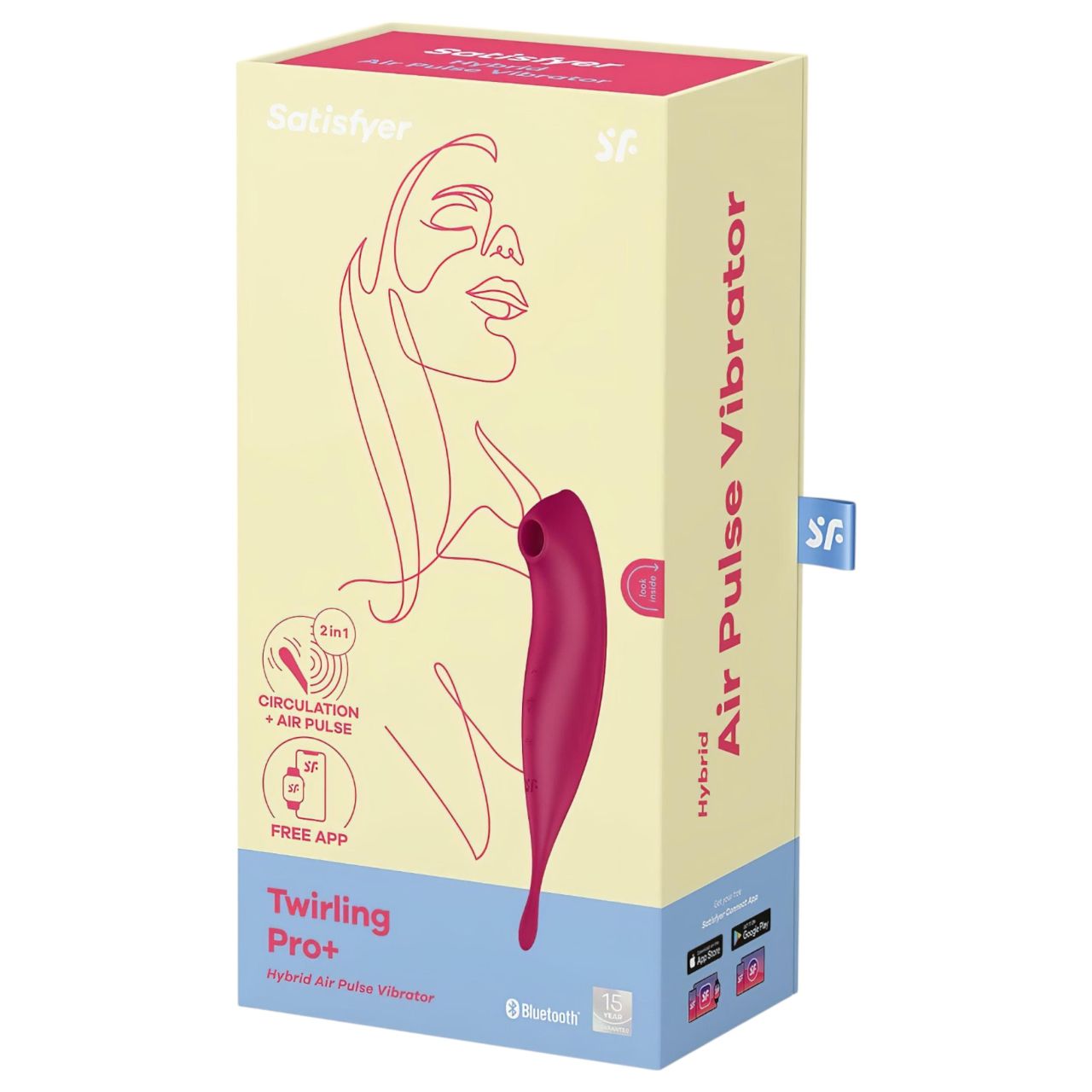 Satisfyer Twirling Pro - okos 2in1 csiklóvibrátor (piros)