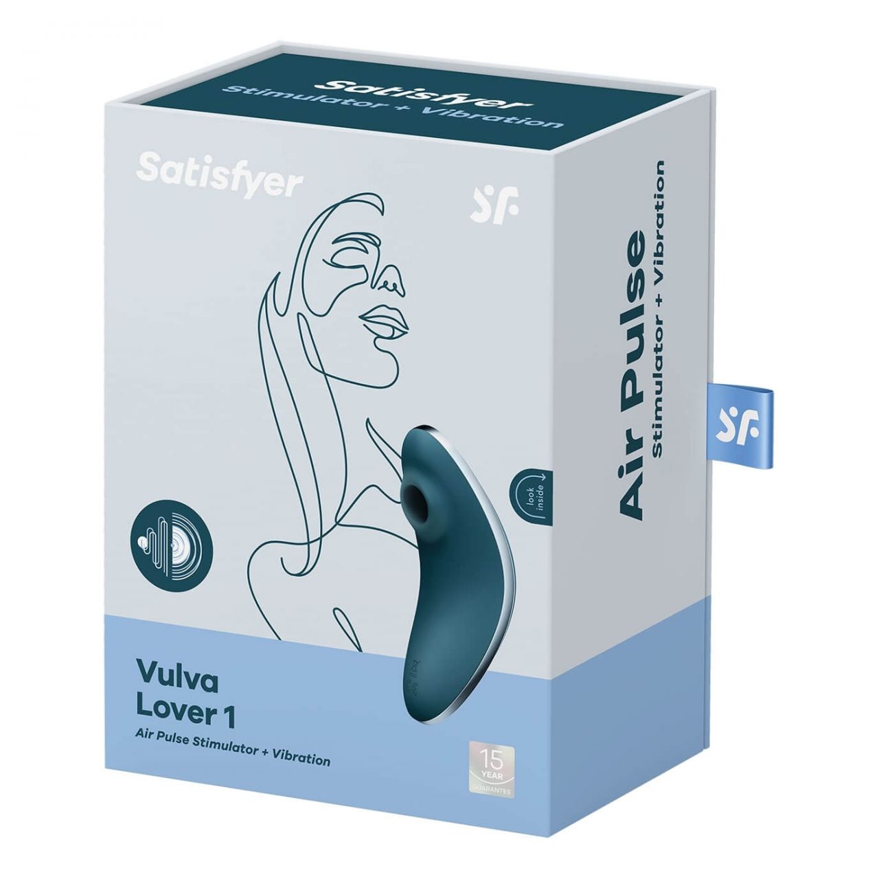 Satisfyer Vulva Lover 1 - akkus léghullámos csiklóvibrátor (kék)