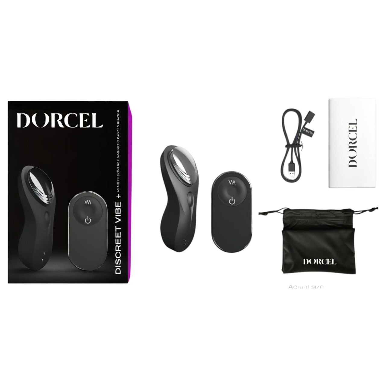 Dorcel Discreet Vibe + - akkus, rádiós csiklóvibrátor (fekete)