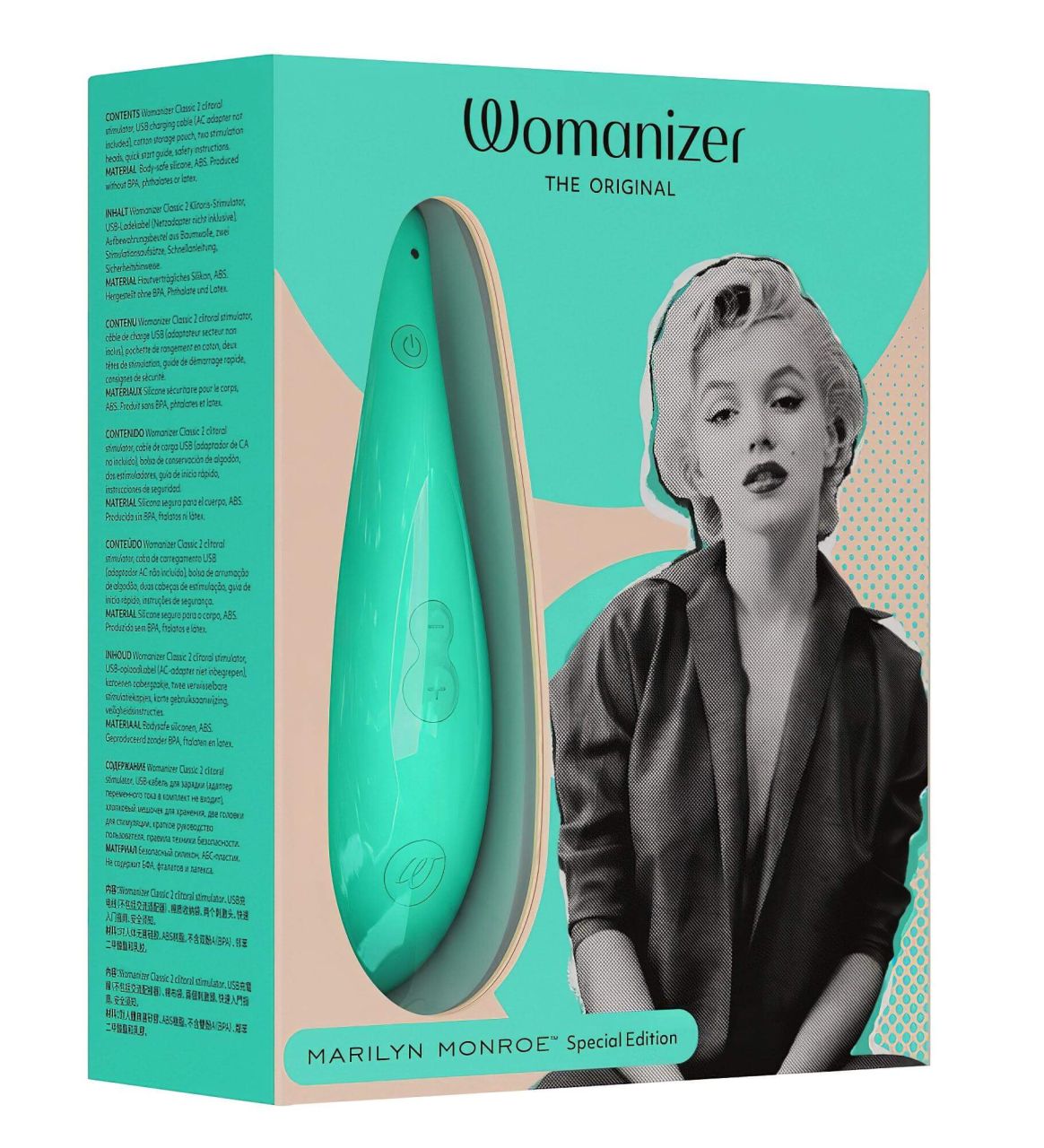 Womanizer Marilyn Monroe - léghullámos csiklóizgató (türkiz) Womanizer Marilyn Monroe - léghullámos csiklóizgató (türkiz)