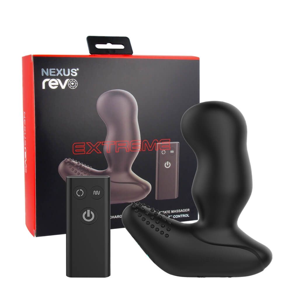 Nexus Revo Extreme - akkus, rádiós, forgó prosztata vibrátor (fekete)