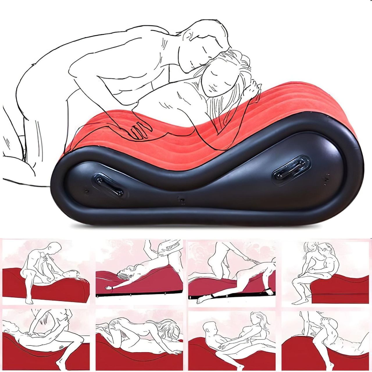 Magic Pillow - Felfújható BDSM szexbútor - bilinccsel - nagy (piros) Magic Pillow - Felfújható BDSM szexbútor - bilinccsel - nagy (piros)