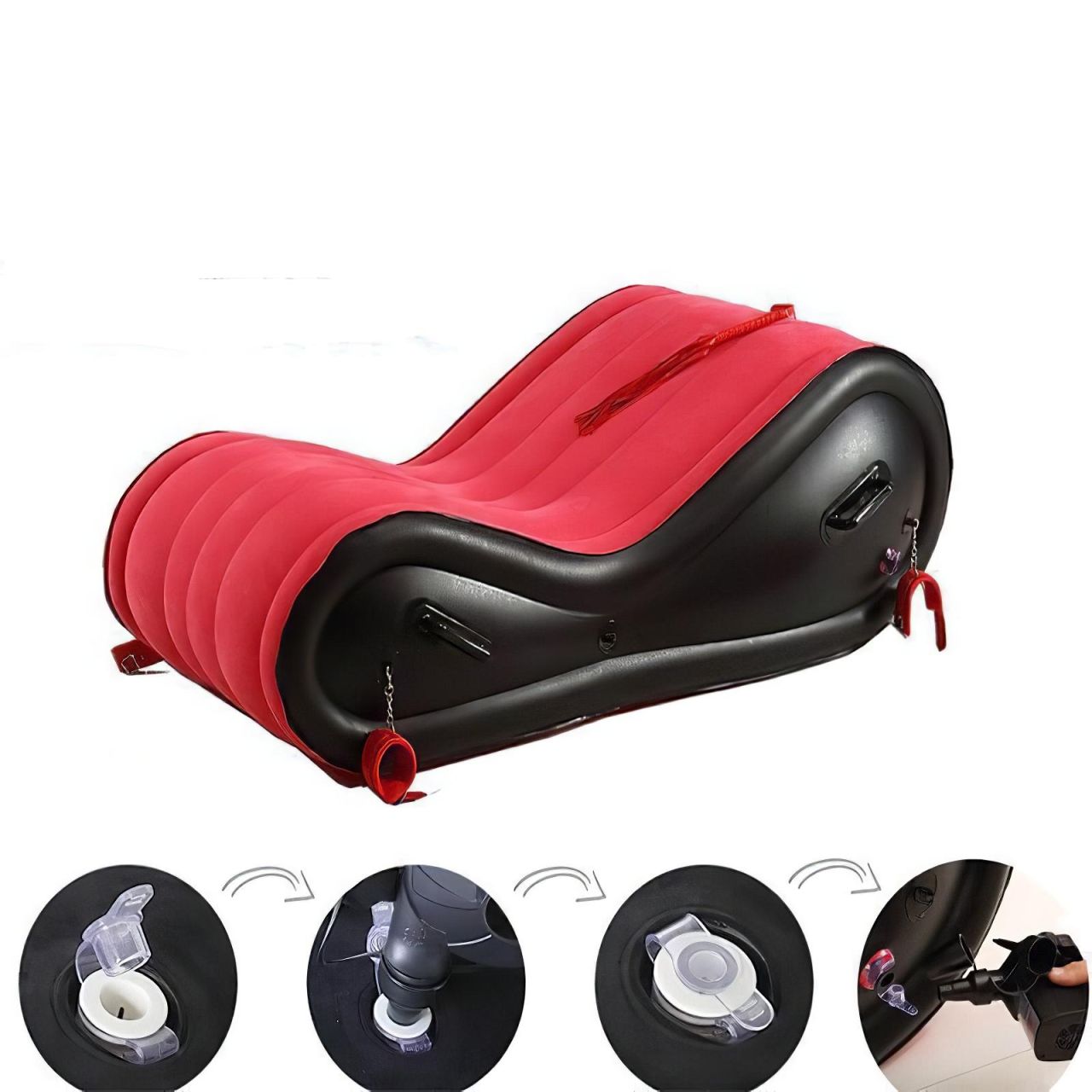 Magic Pillow - Felfújható BDSM szexbútor - bilinccsel - nagy (piros) Magic Pillow - Felfújható BDSM szexbútor - bilinccsel - nagy (piros)
