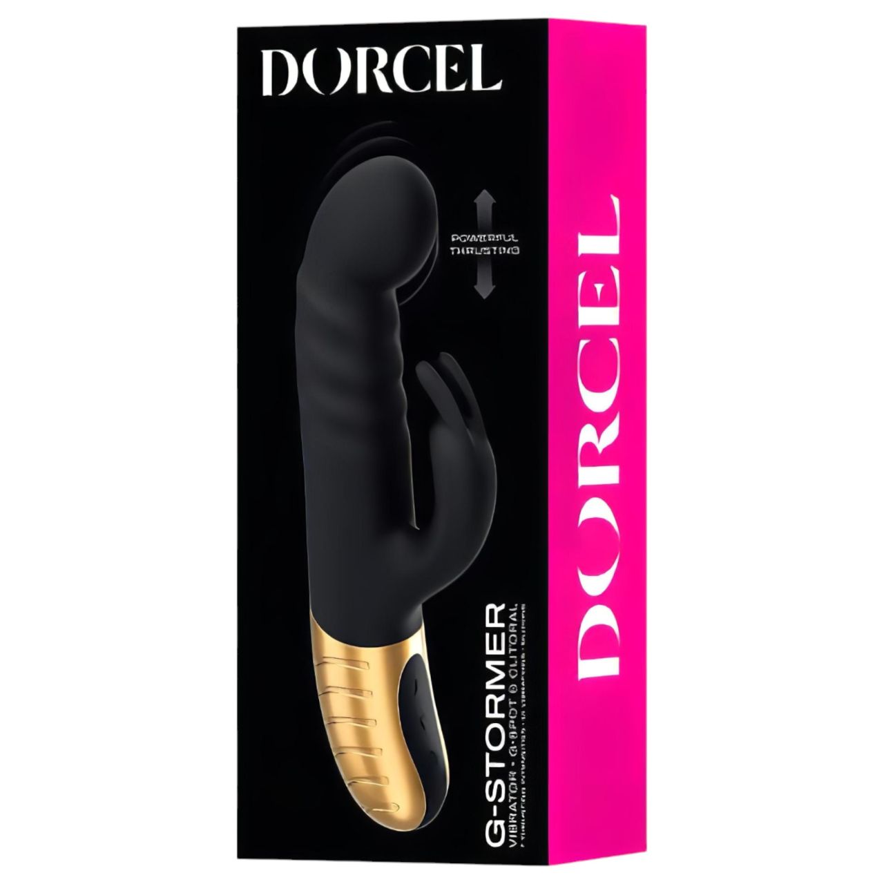 Dorcel G-stormer - akkus, lökő csiklókaros vibrátor (fekete)