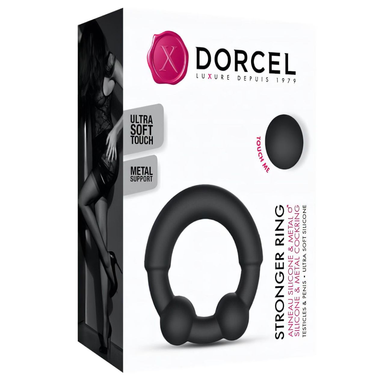 Dorcel Stronger Ring - fém betétes péniszgyűrű (fekete) Dorcel Stronger Ring - fém betétes péniszgyűrű (fekete)
