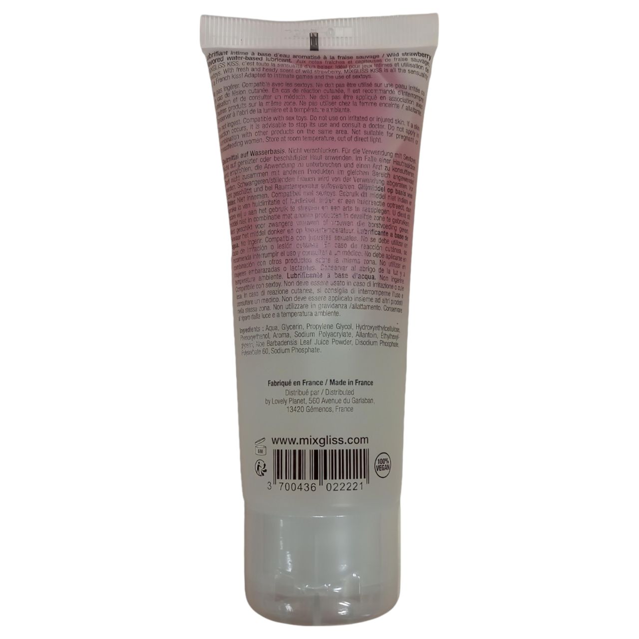 Mixgliss Kiss Wild - vízbázisú síkosító - eper (70ml) Mixgliss Kiss Wild - vízbázisú síkosító - eper (70ml)