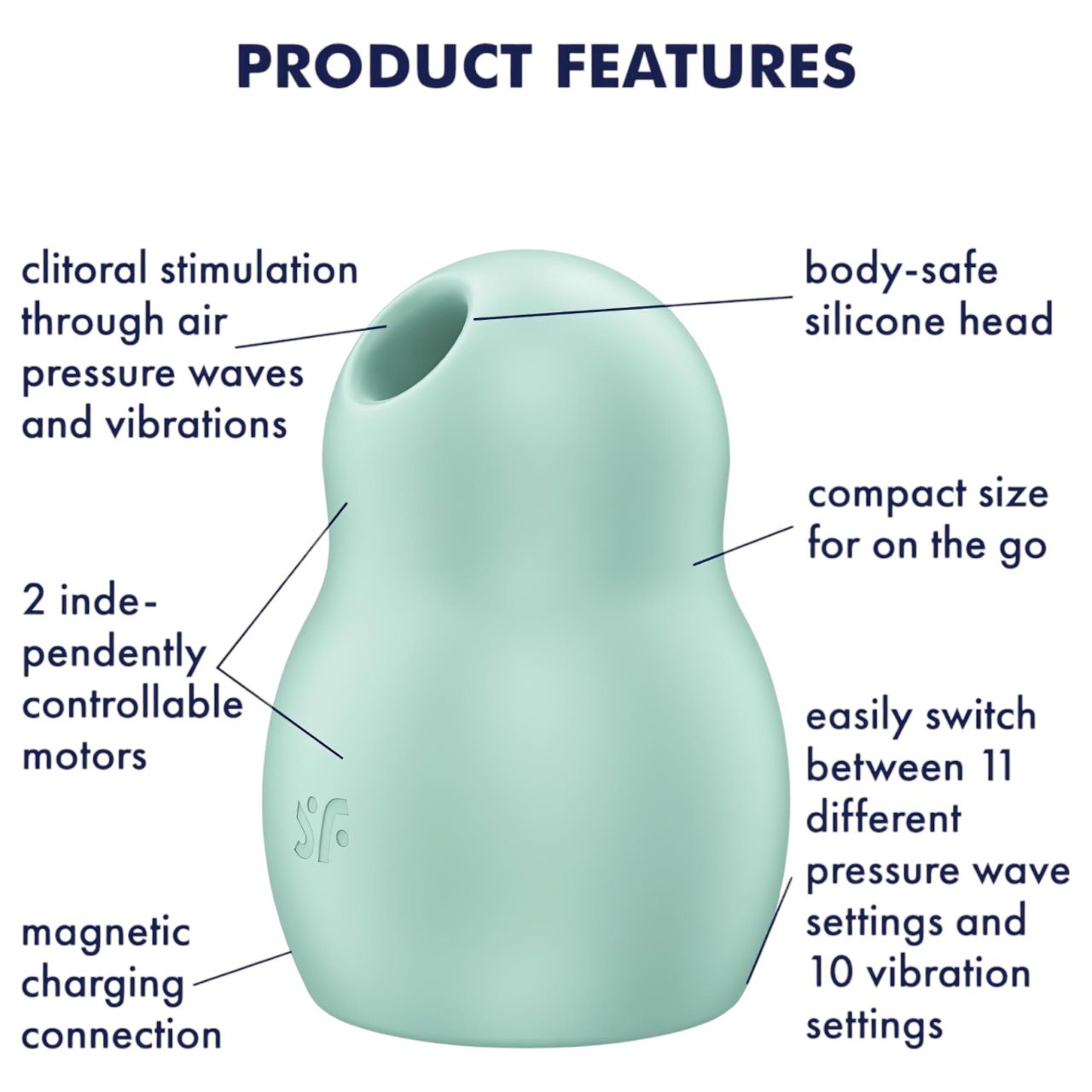 Satisfyer Pro To Go 1 - akkus, léghullámos csiklóizgató (menta) Satisfyer Pro To Go 1 - akkus, léghullámos csiklóizgató (menta)